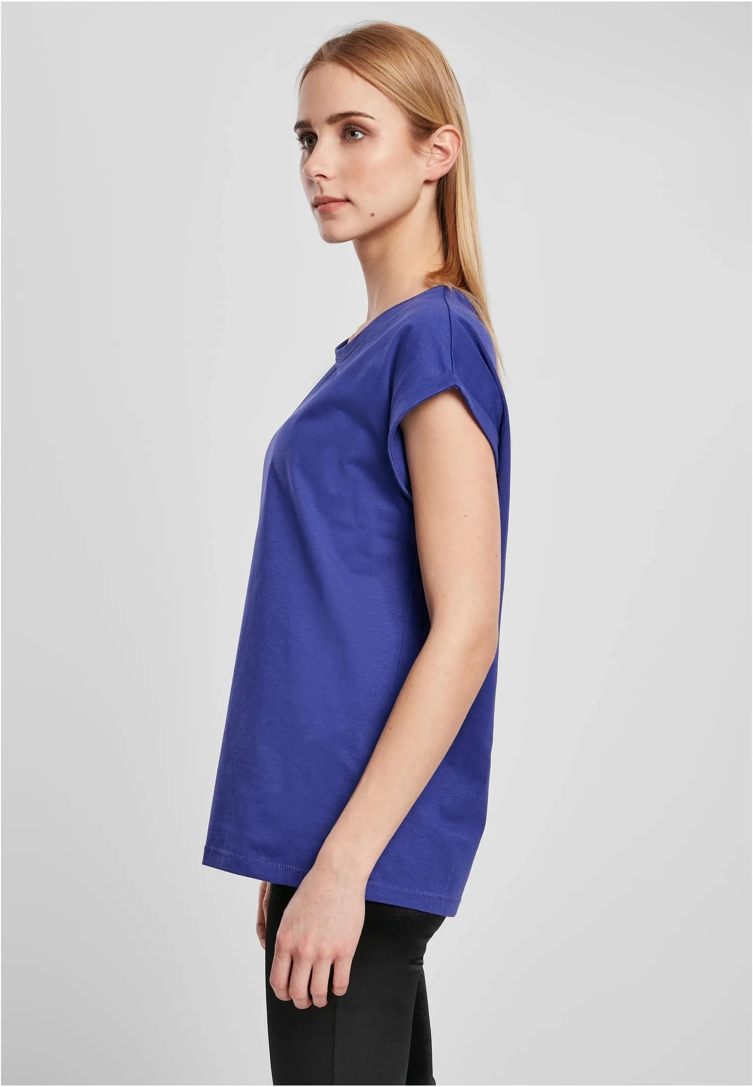 Urban Classics T-shirt da Donna con Manica Arrotolata, Cotone, Rosso Ciliegia, Taglia XXL - immagine 7