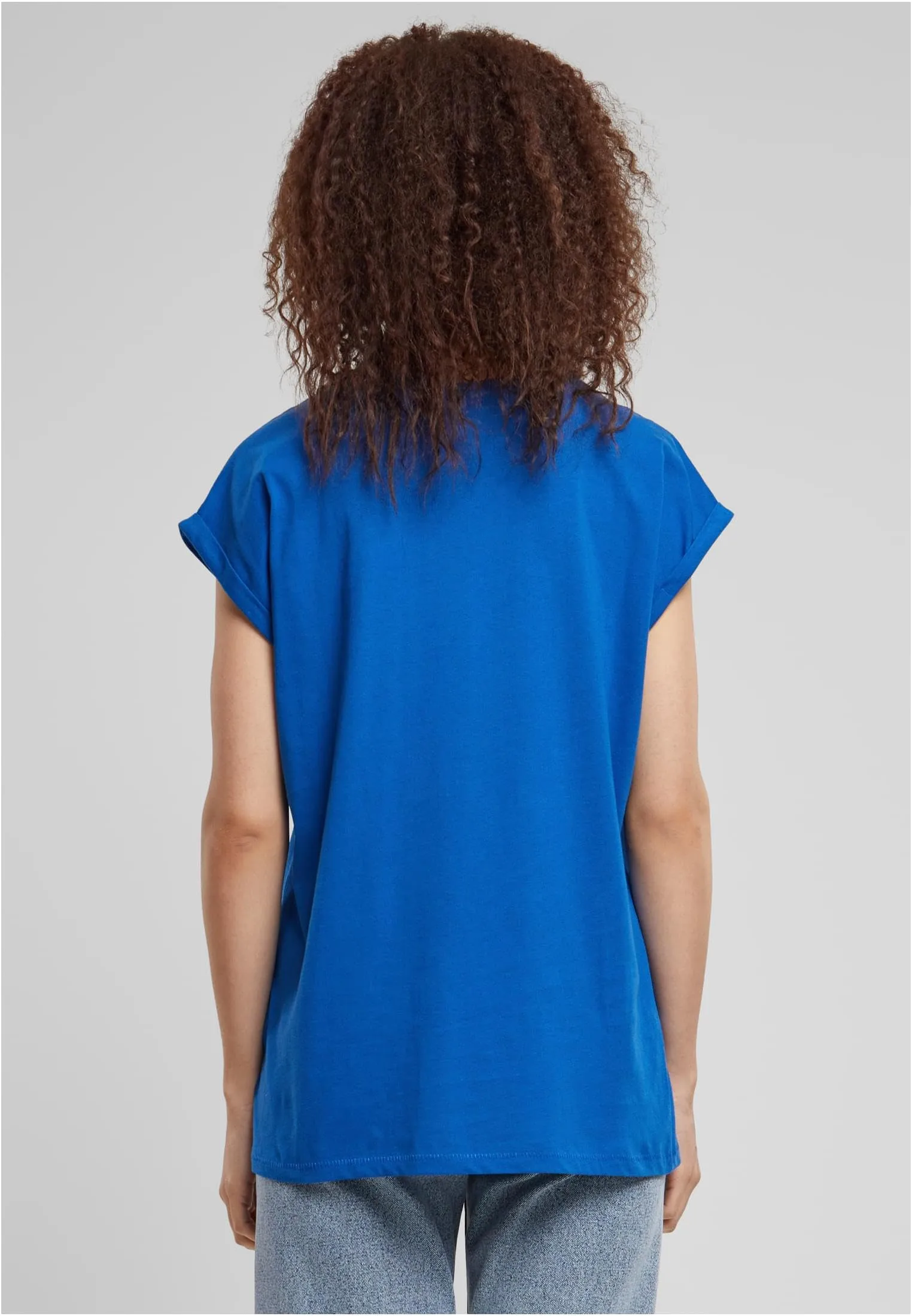 Urban Classics Donna T-shirt in Cotone con Manica Arrotolata e Scollo Rotondo, Rosso Ciliegia, Taglia XXL - immagine 6