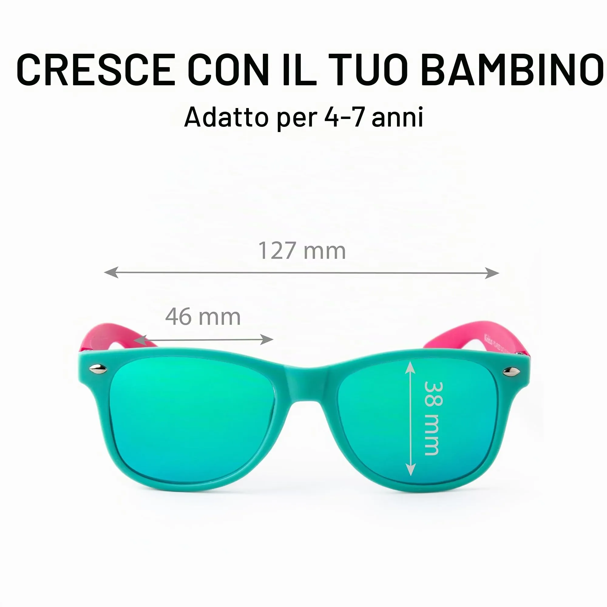 Kiddus Occhiali da Sole Polarizzati per Bambini 4-7 Anni, UV400 CAT3, Senza BPA - immagine 7