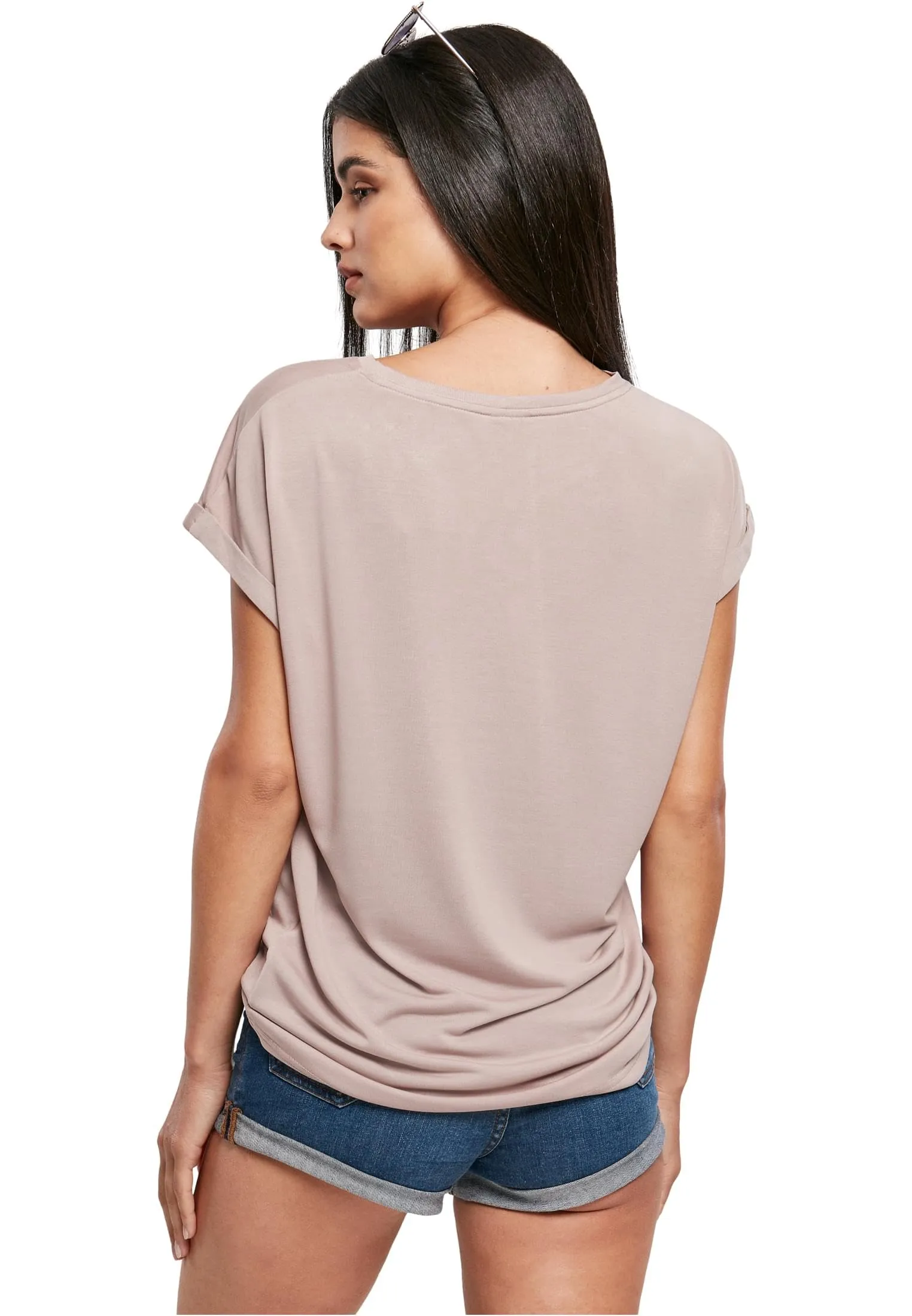Urban Classics Maglietta Donna a Maniche Corte Oblique TB4092 - immagine 2