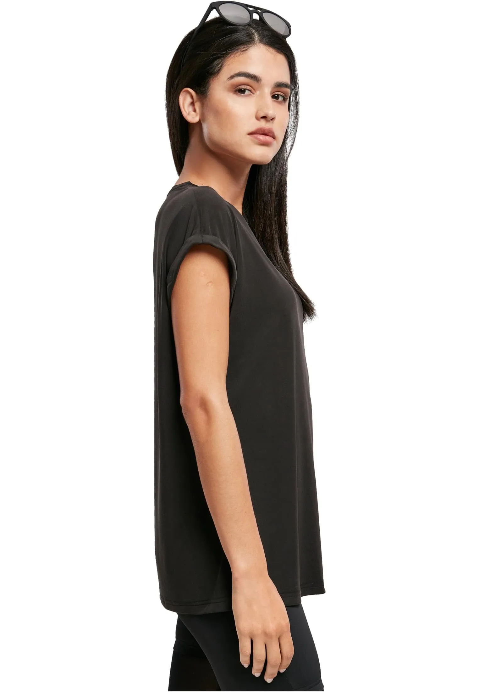 Urban Classics Maglietta Donna Maniche Corte Oblique Jersey TB4092 - immagine 8