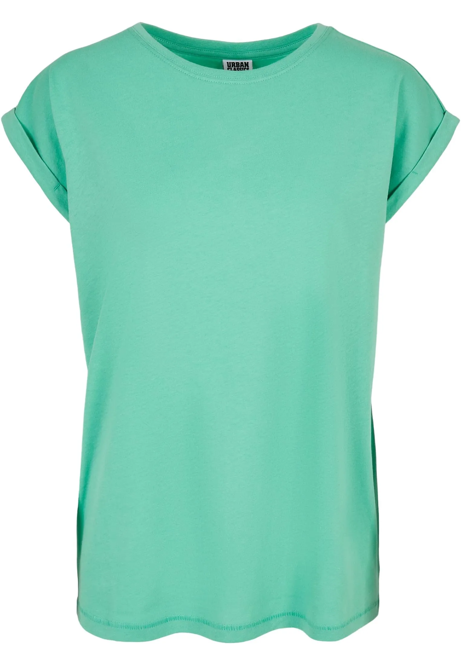 Urban Classics T-shirt da Donna con Maniche Arrotolate in Cotone, Rosso Ciliegia, Taglia XXL - immagine 6