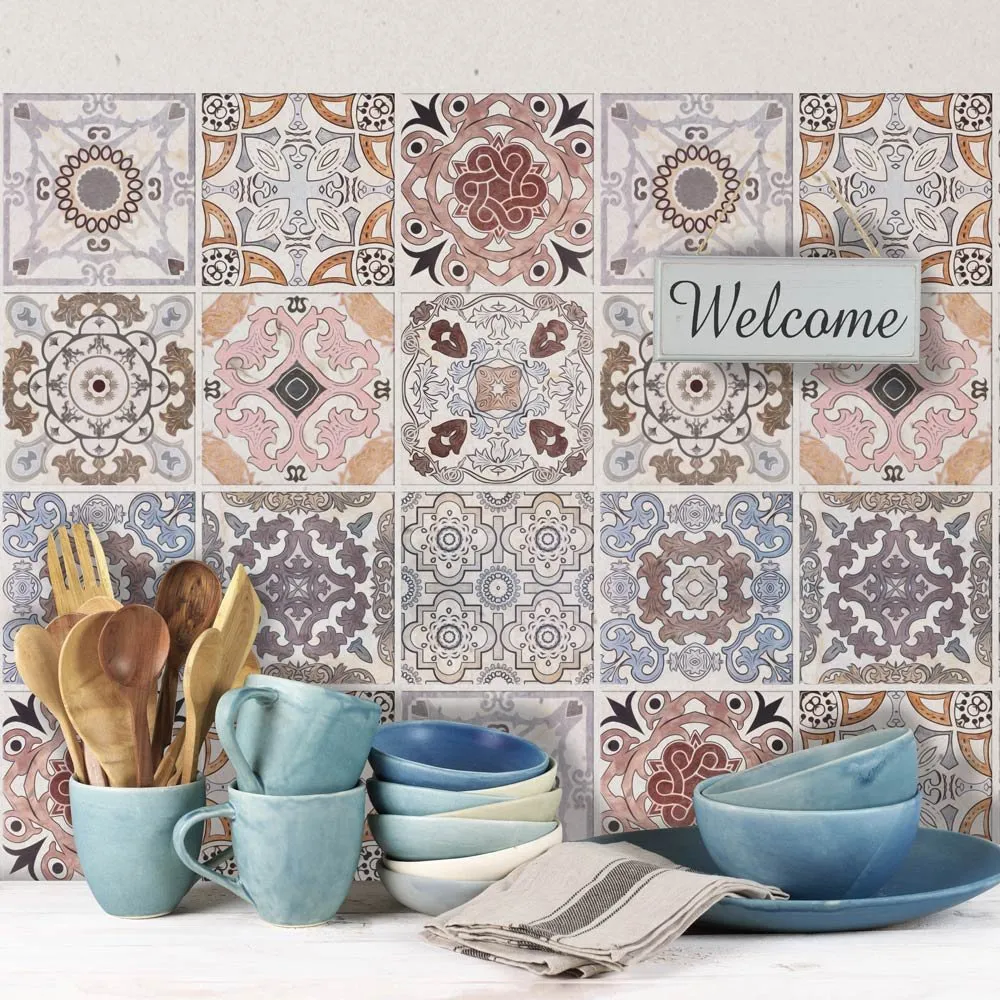 RE-COVERTILES Adesivi Piastrelle in PVC Animalier 10 Pz 20x20 cm PS00058 - immagine 1