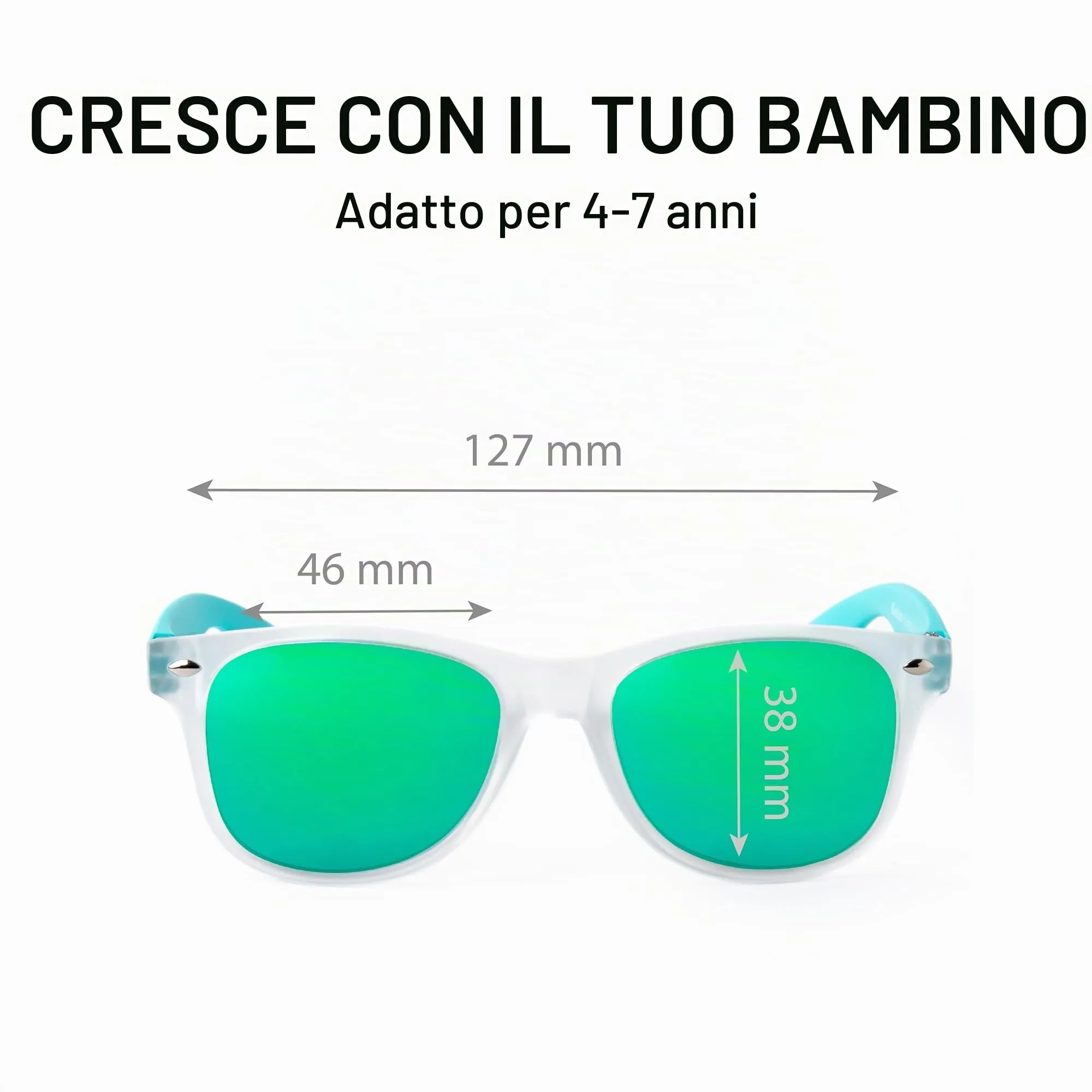 Kiddus Occhiali da Sole Polarizzati per Bambini 4-7 Anni UV400 CAT3 - immagine 7