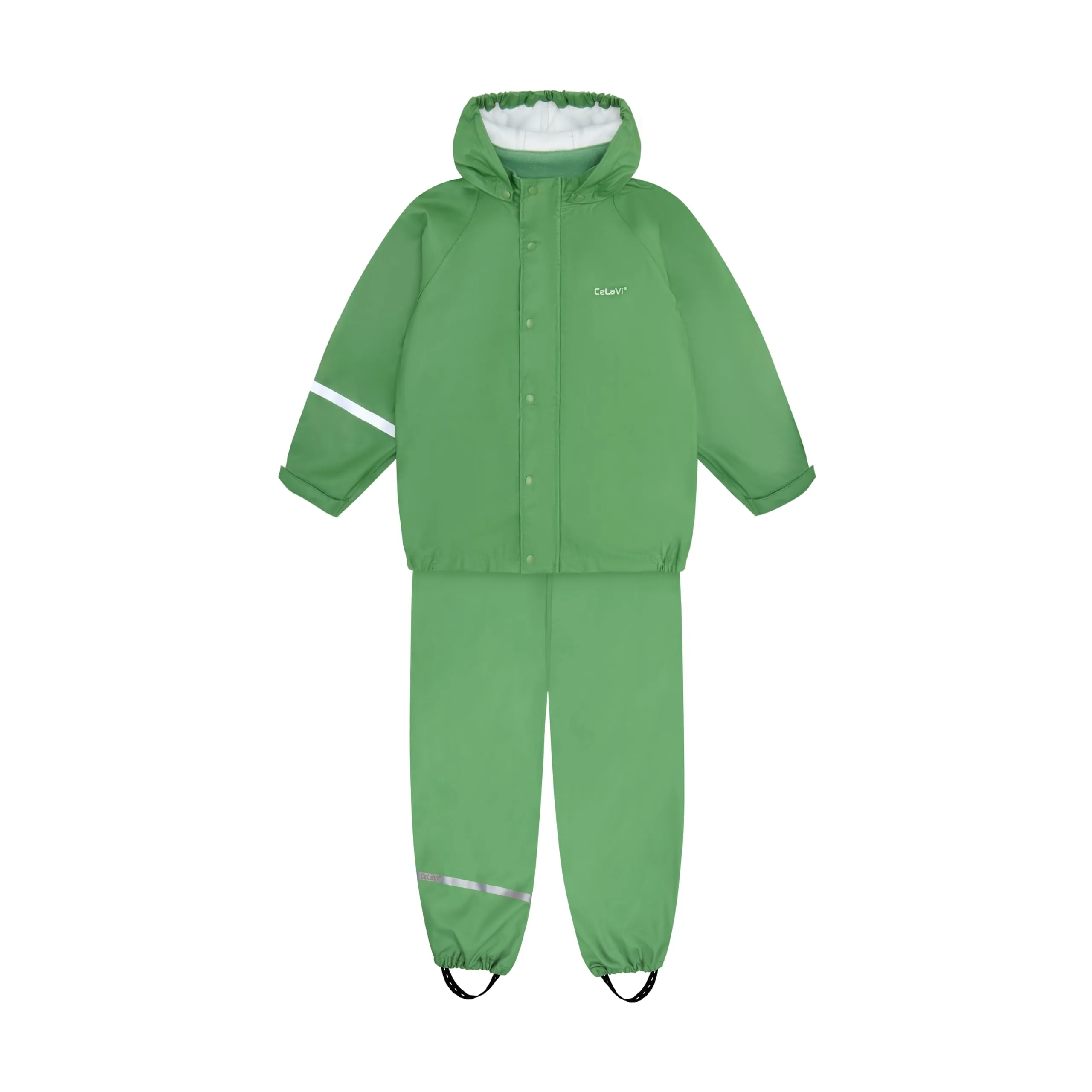 Celavi Unisex Basic Rainwear Set, PU Waterproof Jacket, Elm Green, 12 Months - immagine 6