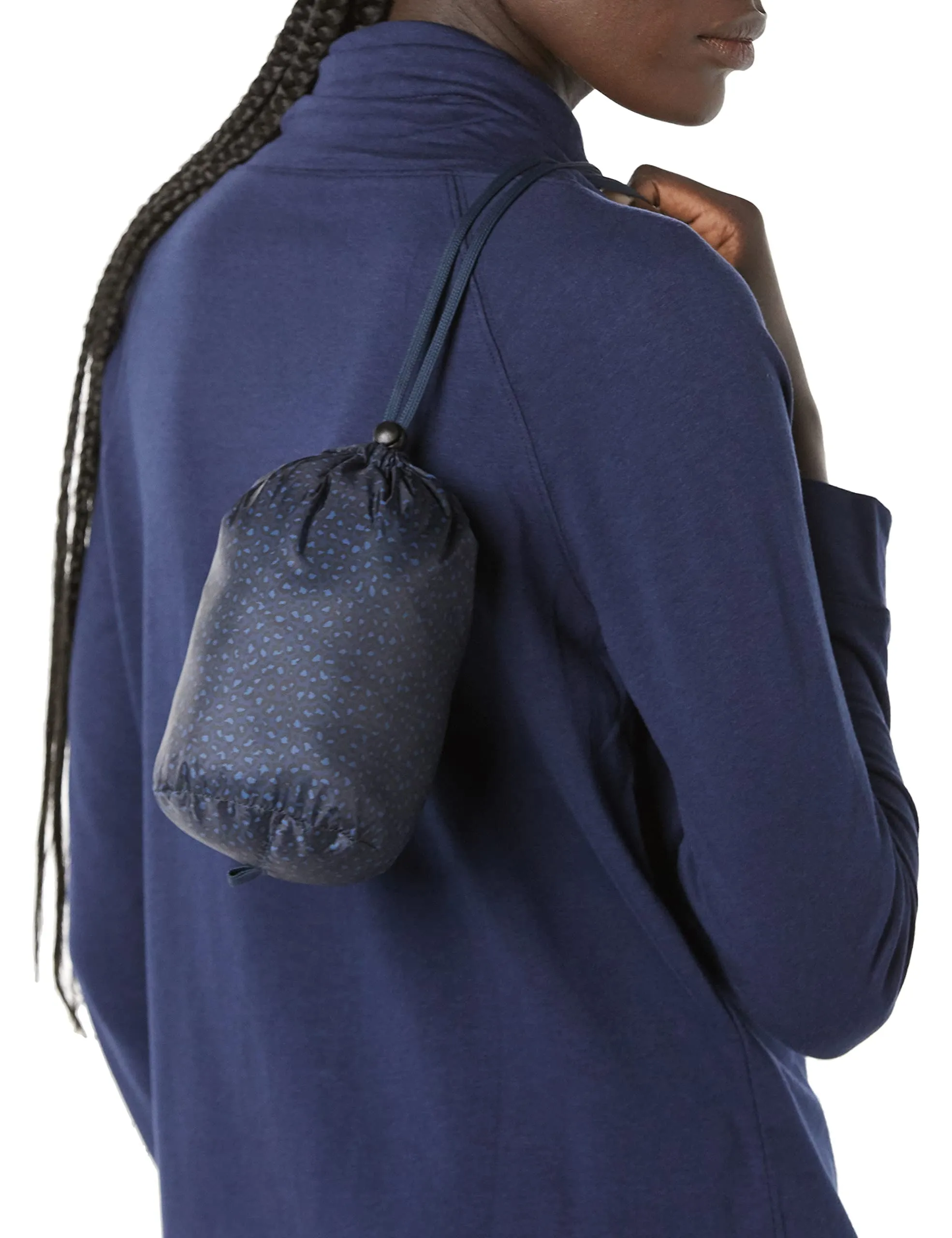Amazon Essentials Piumino Leggero Resistente all'Acqua Ripiegabile Donna, Blu Marino Maculata, XL Plus - immagine 4