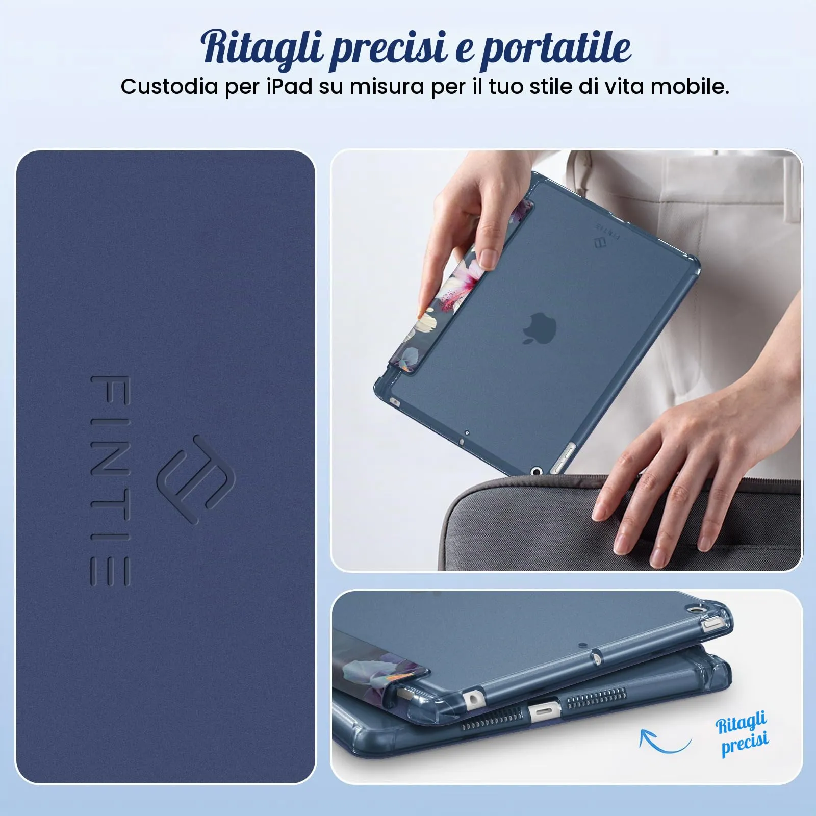 FINTIE Cover per iPad 10.2 Pollici (9a/8a/7a Generazione, 2019-2021) - Floreale, Z-Blooming Hibiscus - immagine 7