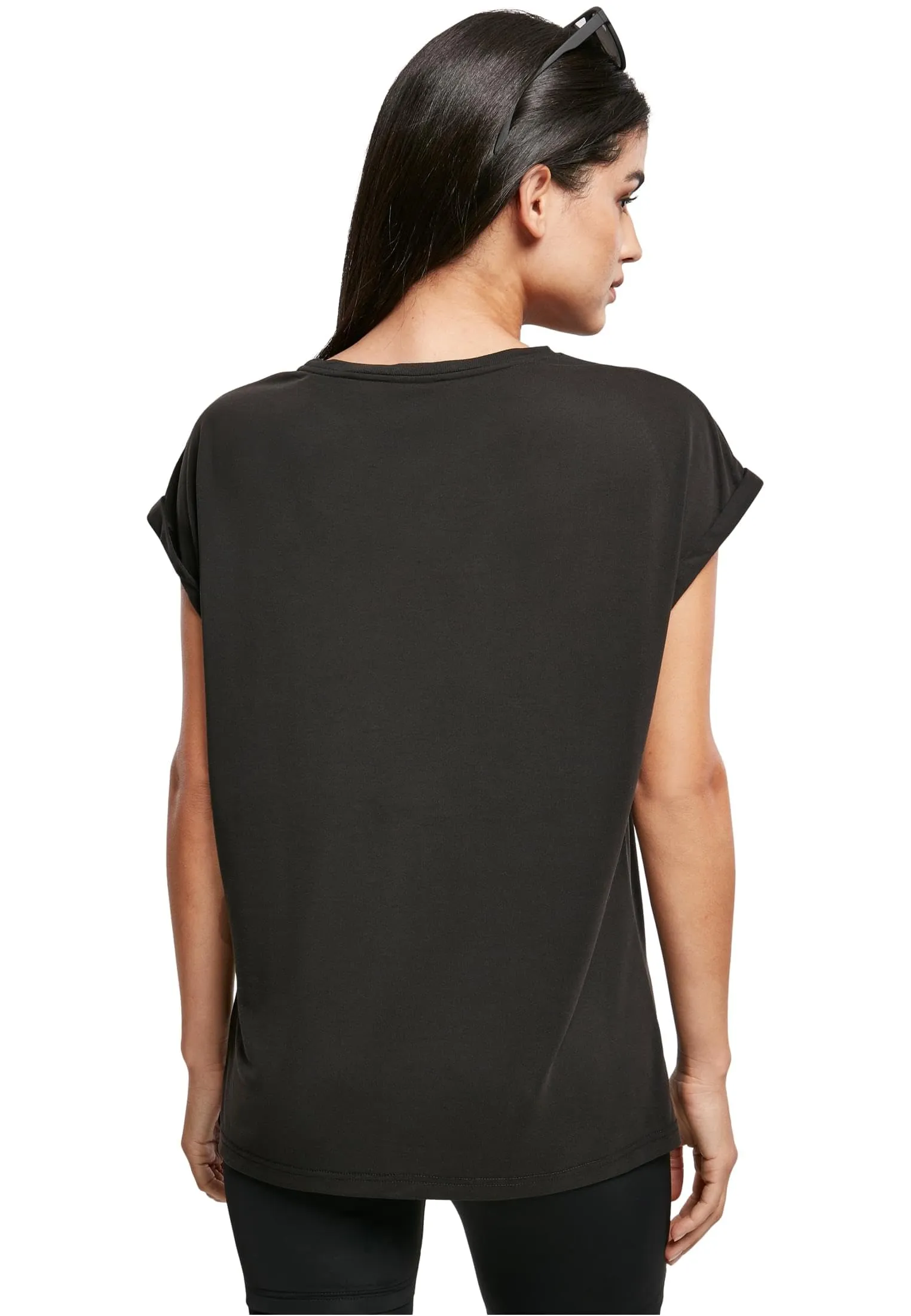 Urban Classics Maglietta Donna a Maniche Corte Oblique in Jersey TB4092 - immagine 2