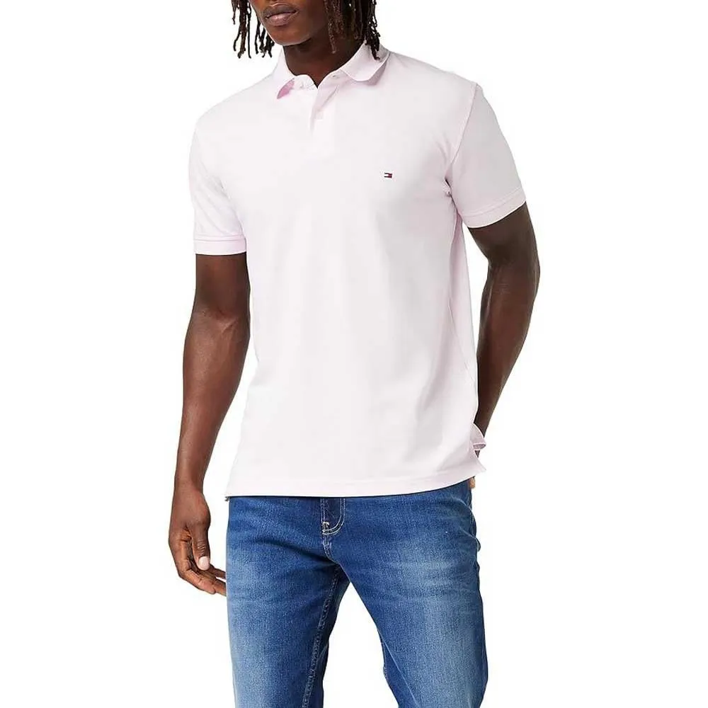 Tommy Hilfiger Polo Maniche Corte 1985 Regular Fit, Rosa (Light Pink), L - immagine 3