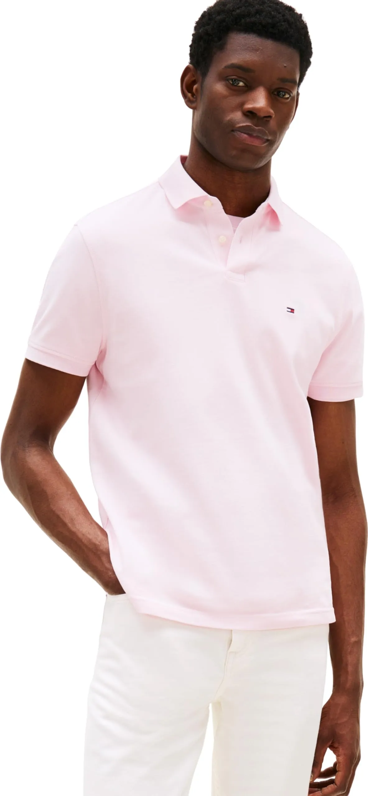 Tommy Hilfiger Uomo Maglietta Polo Maniche Corte 1985 Regular Fit, Light Pink, XL - immagine 1