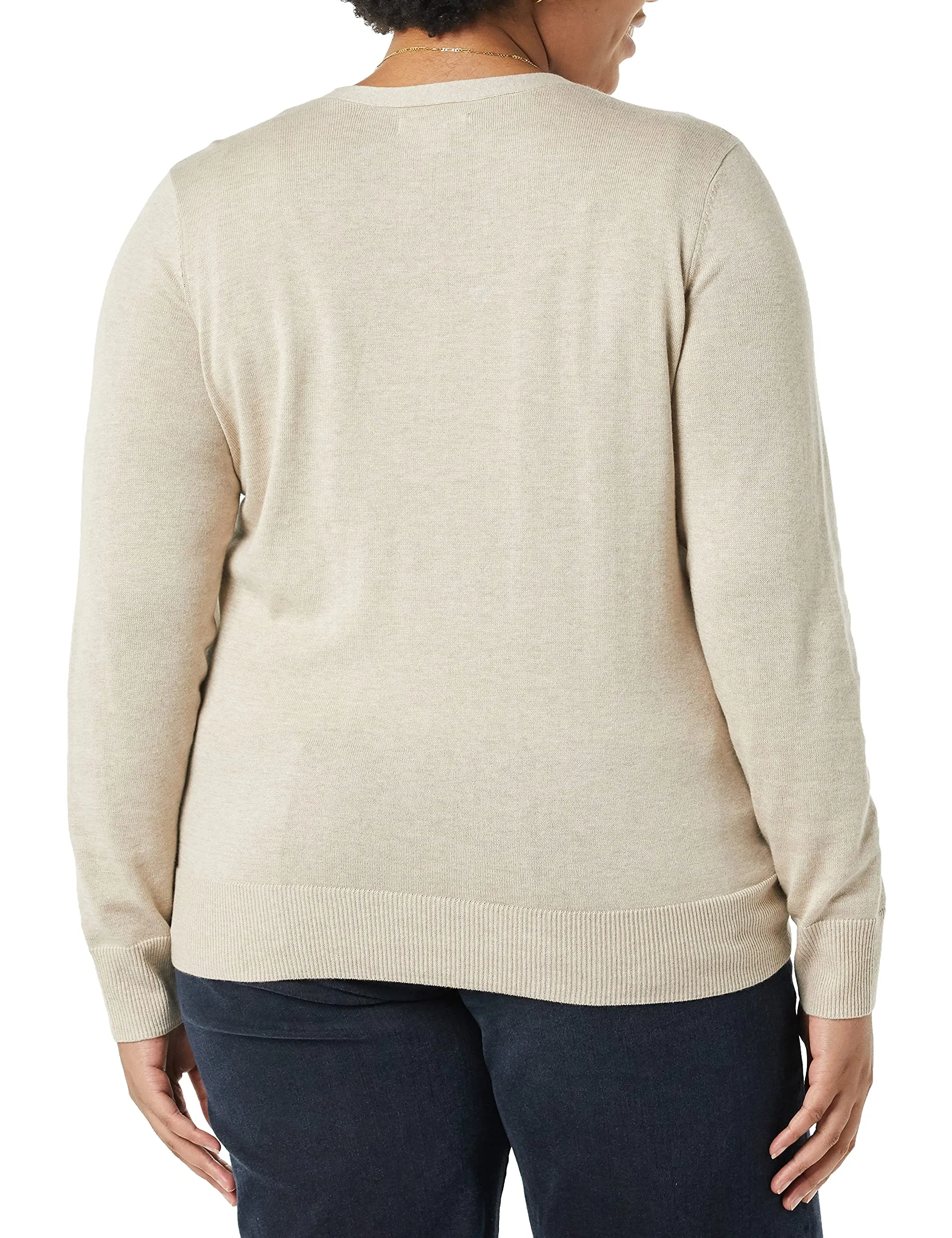 Amazon Essentials Felpa Cardigan Leggera Donna, Avena Chiaro, S - immagine 5