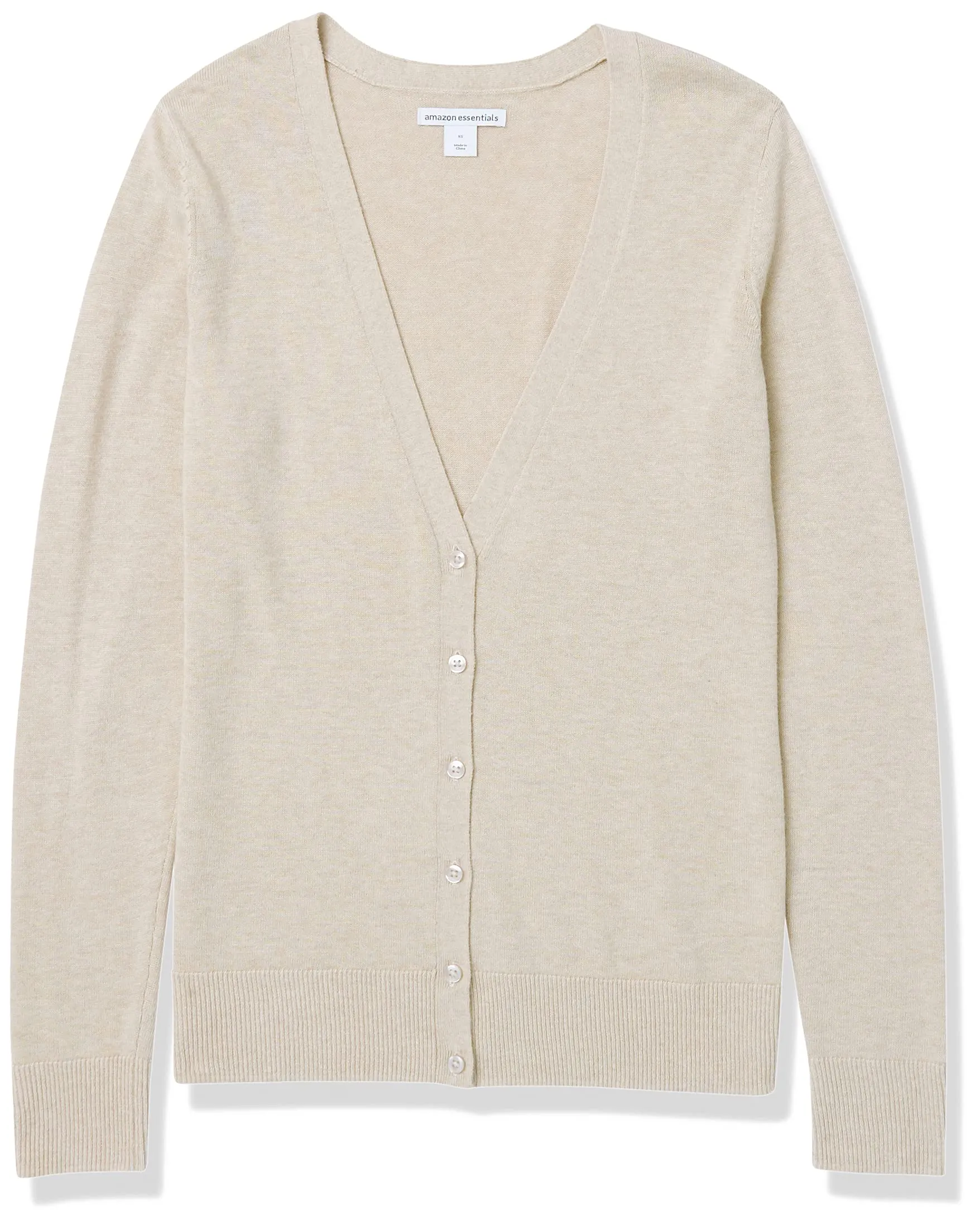 Amazon Essentials Felpa Cardigan Leggera Donna, Avena Chiaro, S - immagine 6