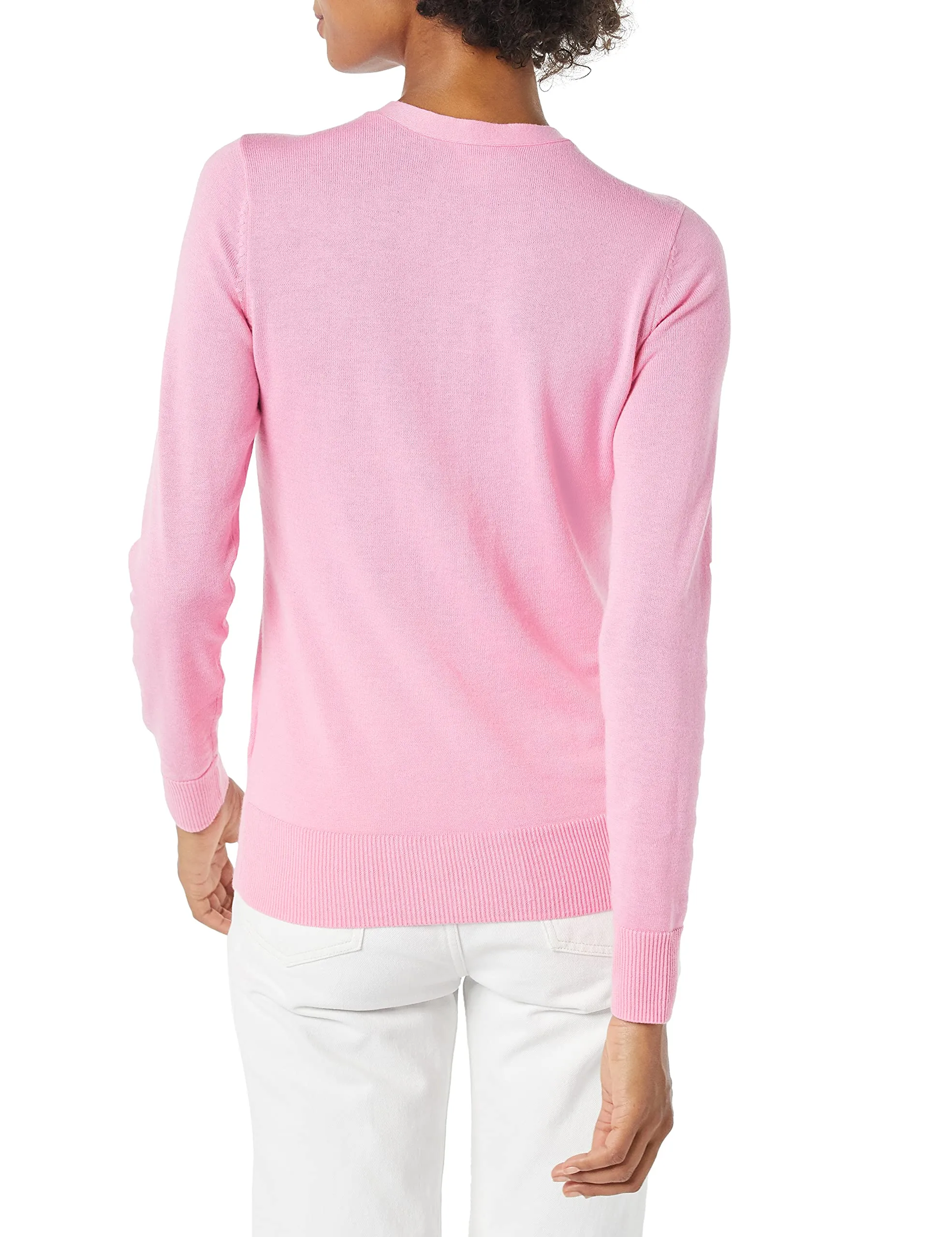 Amazon Essentials Felpa Cardigan Leggera Donna, Rosa, XS - immagine 3