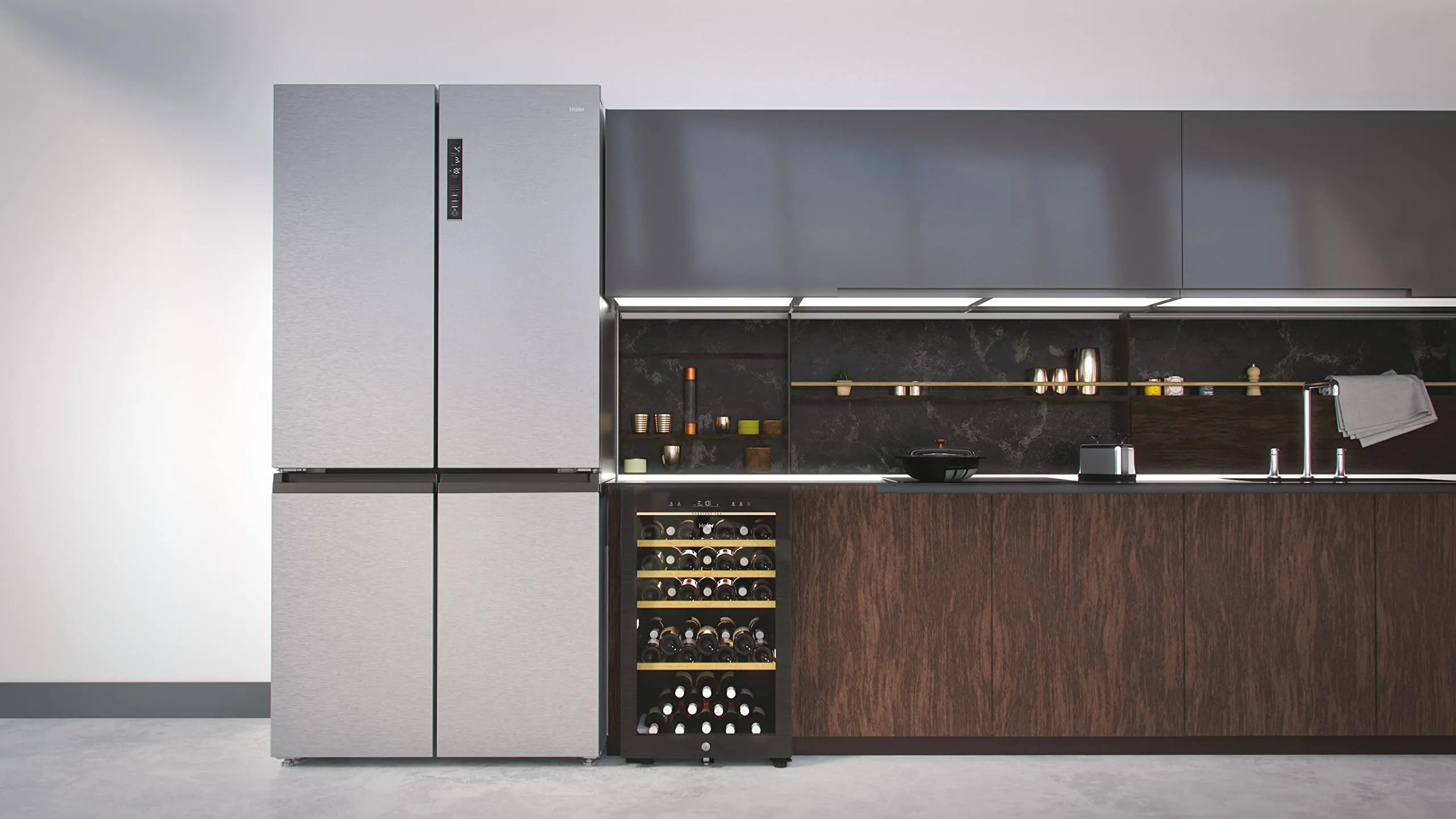 Haier Wine Bank 50 Serie 5 Cantinetta Vino 49 Bottiglie Monozona Classe F HWS49GA - immagine 7