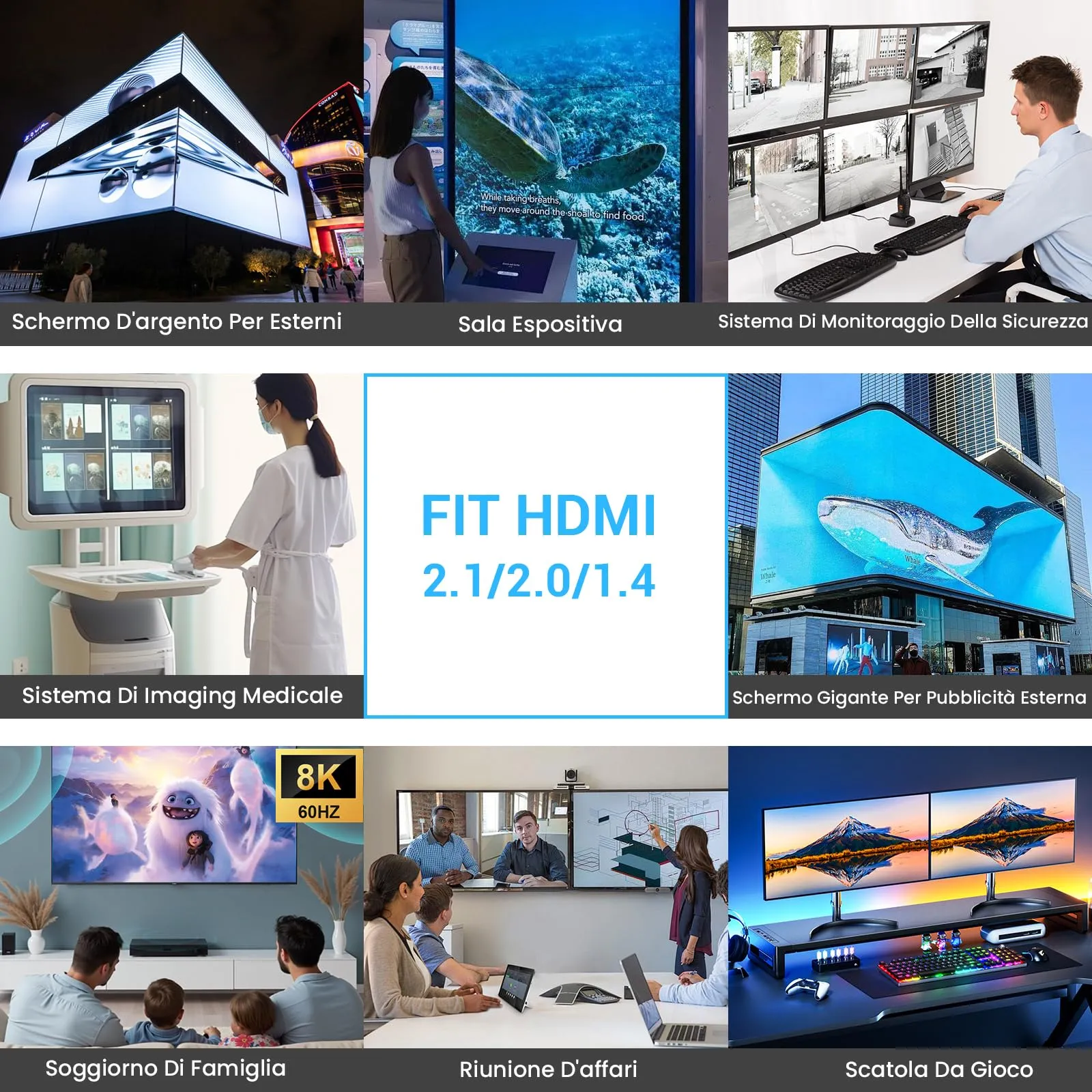 Etseinri Cavo HDMI 2.1 Ultra High Speed 10K 8K 4K, 2 Metri - immagine 8