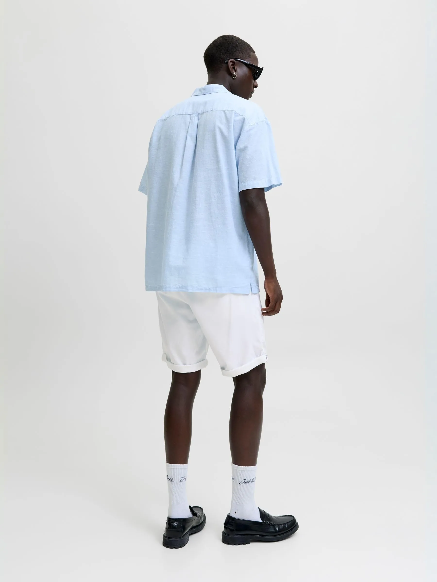 Jack & Jones Regular Fit Chino Shorts, Bianco, L - immagine 3