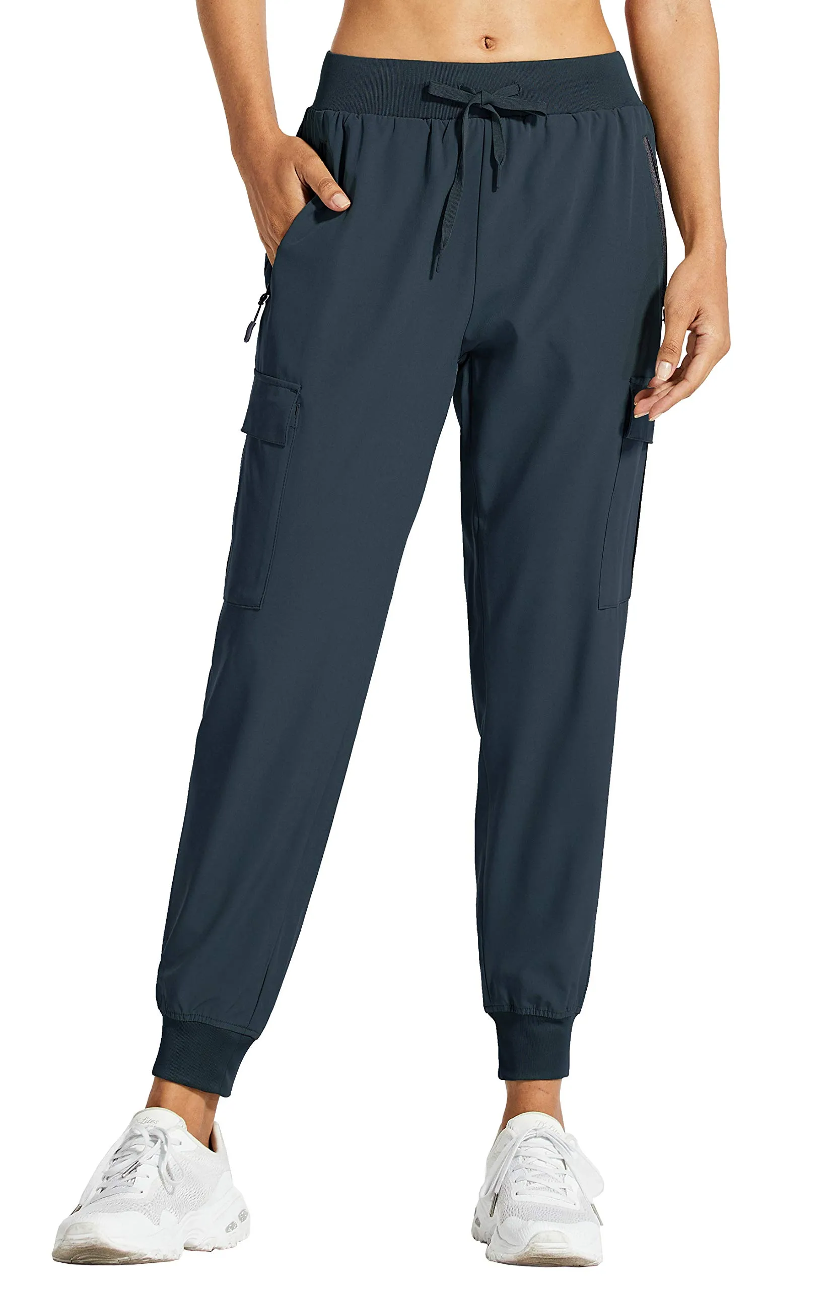 Libin Pantaloni Trekking Donna Cargo Jogger Estivi 29", Blu Navy, M - immagine 7