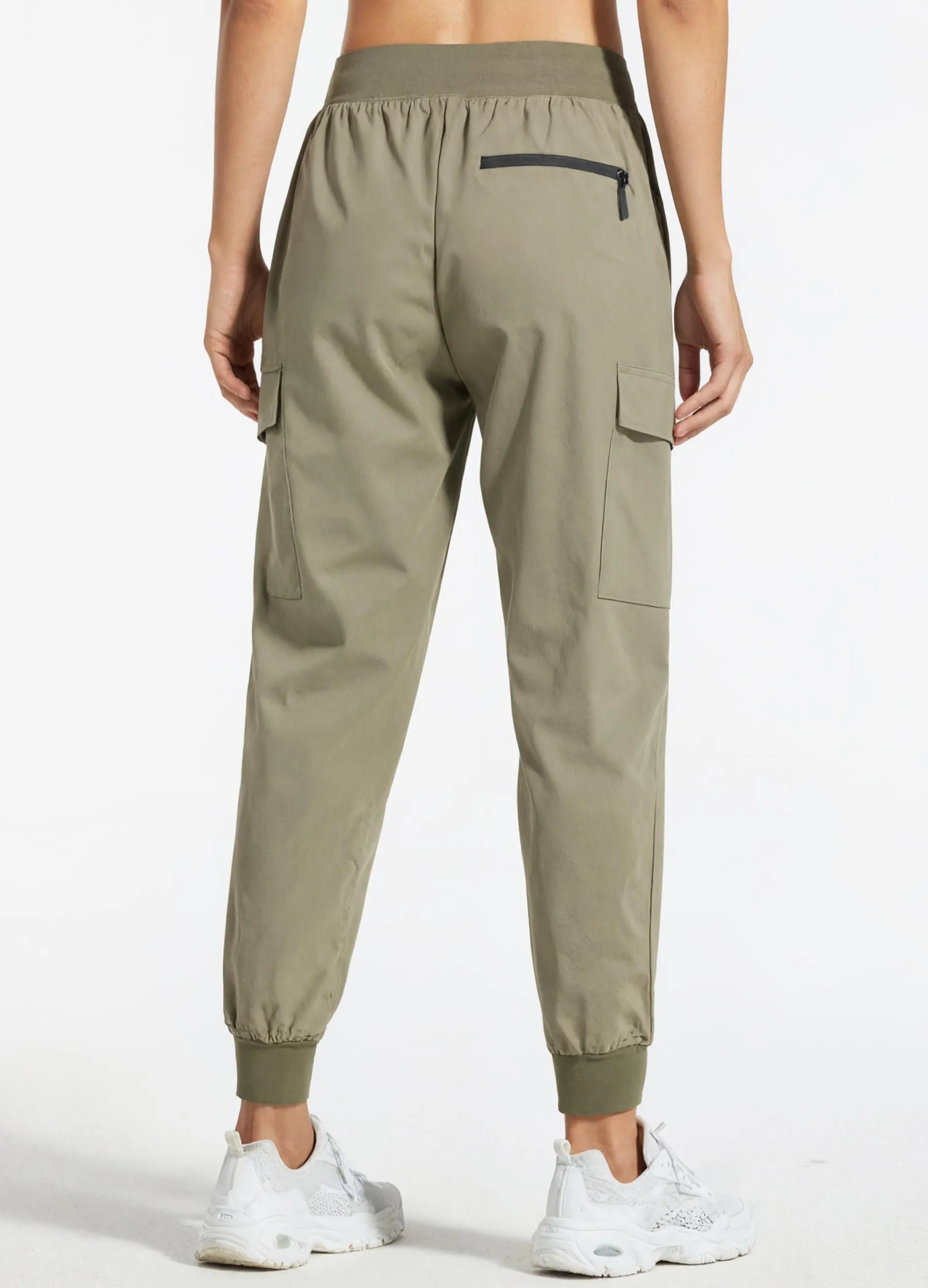 Libin Pantaloni Trekking Donna Cargo Jogger Estivi, Salvia, XXL - immagine 3