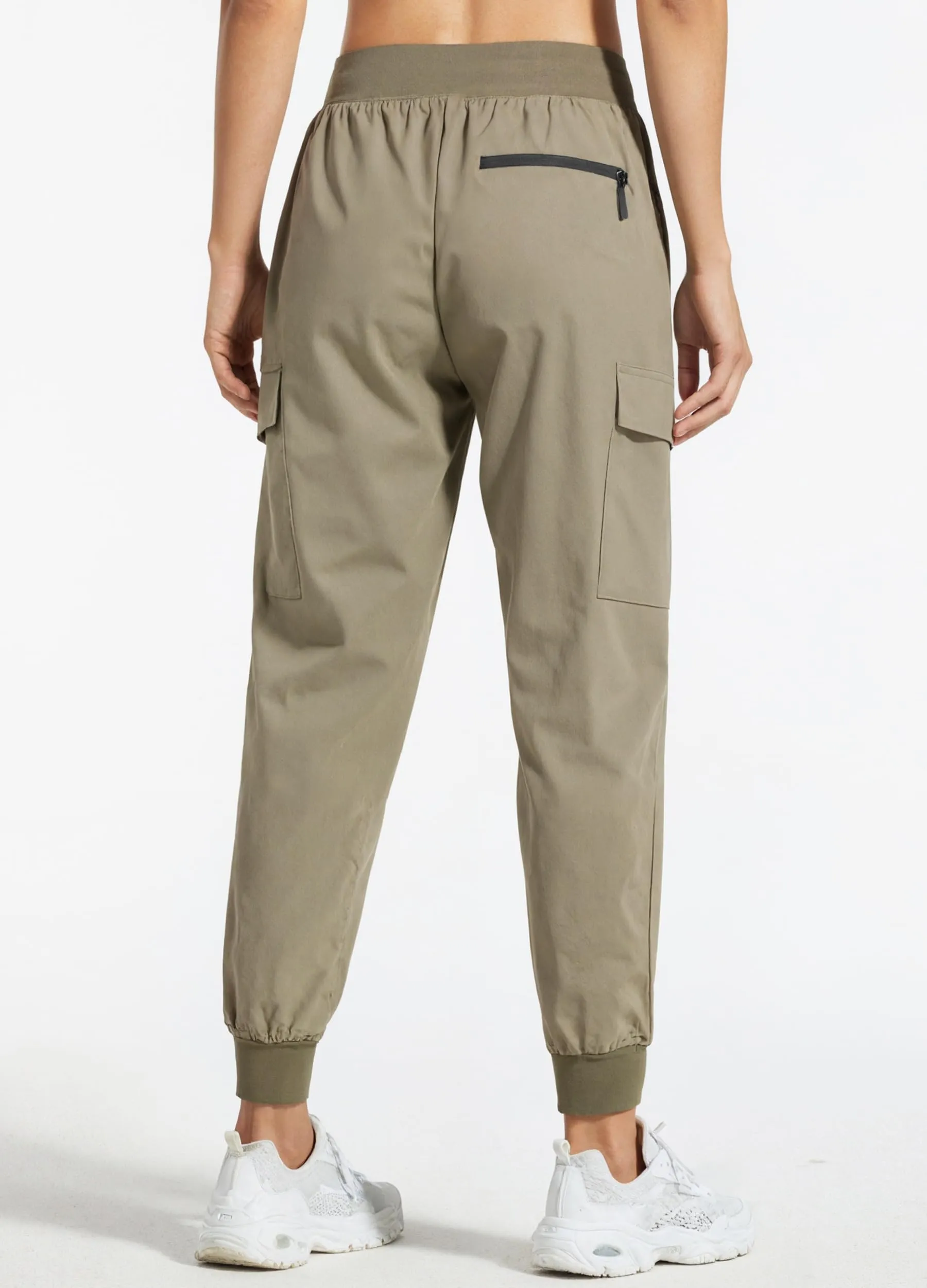 Libin Pantaloni Trekking Donna Cargo Jogger Estivi, Khaki, XL - immagine 3