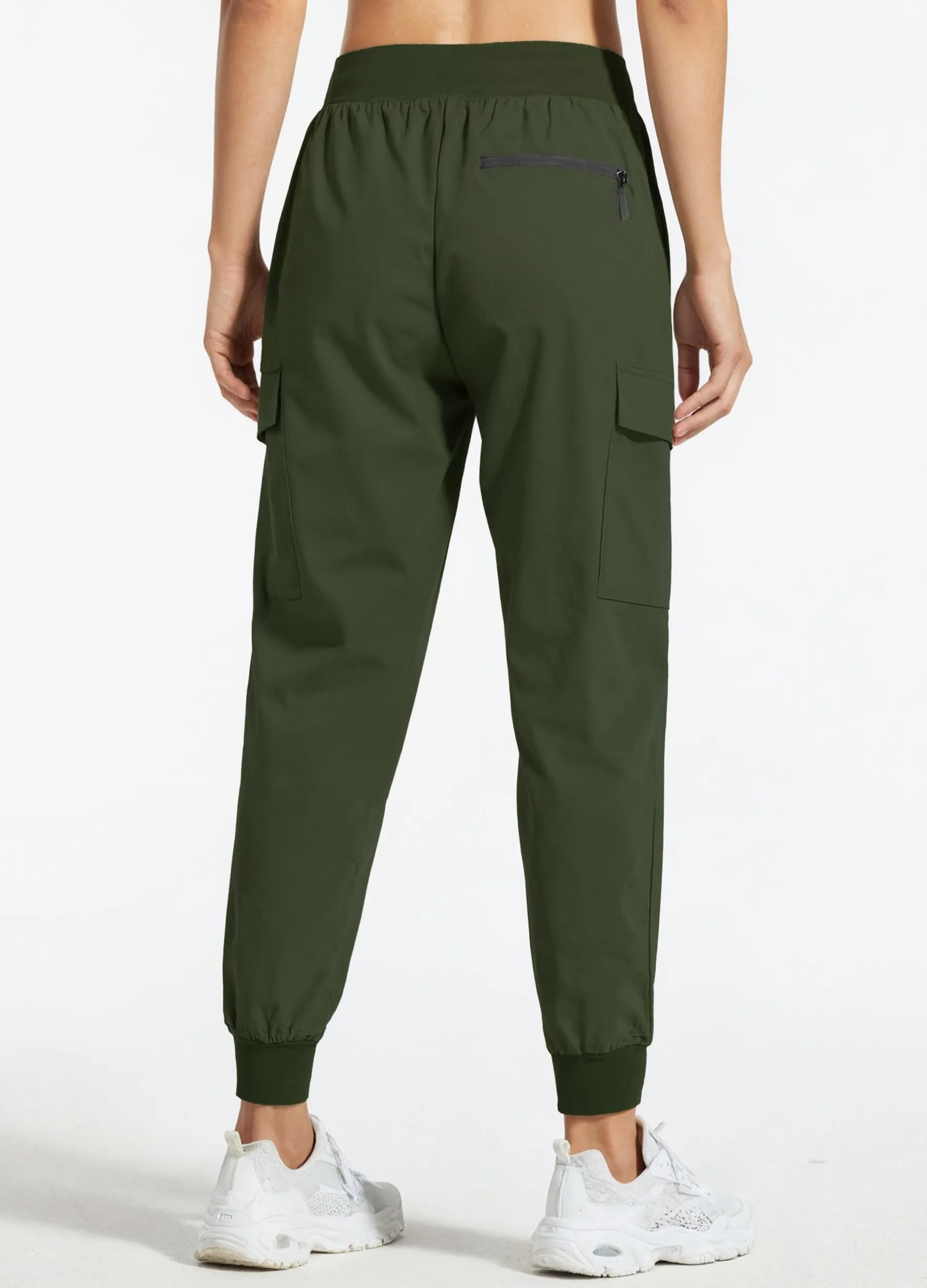 Libin Pantaloni Trekking Donna Cargo Jogger Estivi 29" Army Green XS - immagine 3