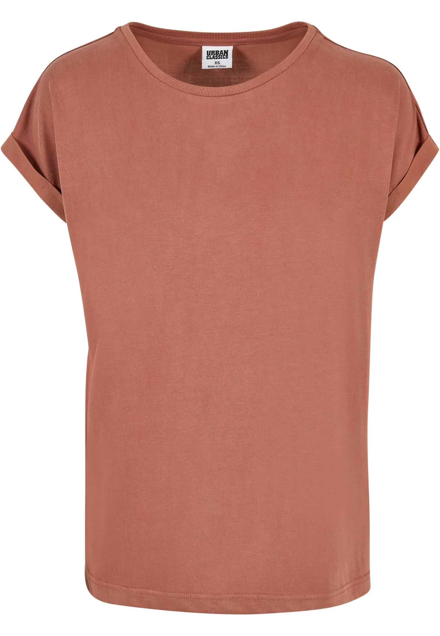 Urban Classics Extended Shoulder Tee in Modal, Terracotta, M - immagine 4