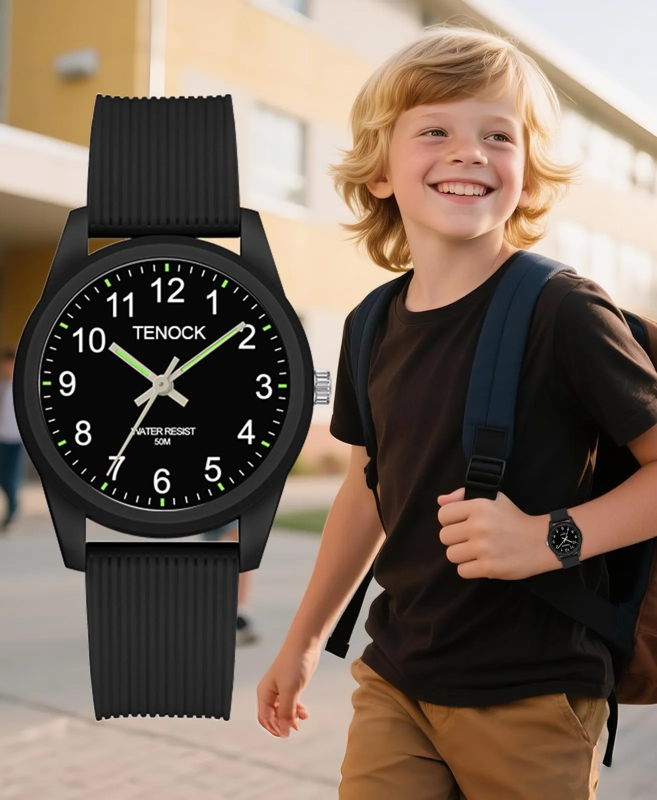 TENOCK Orologio Analogico per Bambini, 50M Impermeabile, Età 4-12 anni - immagine 9