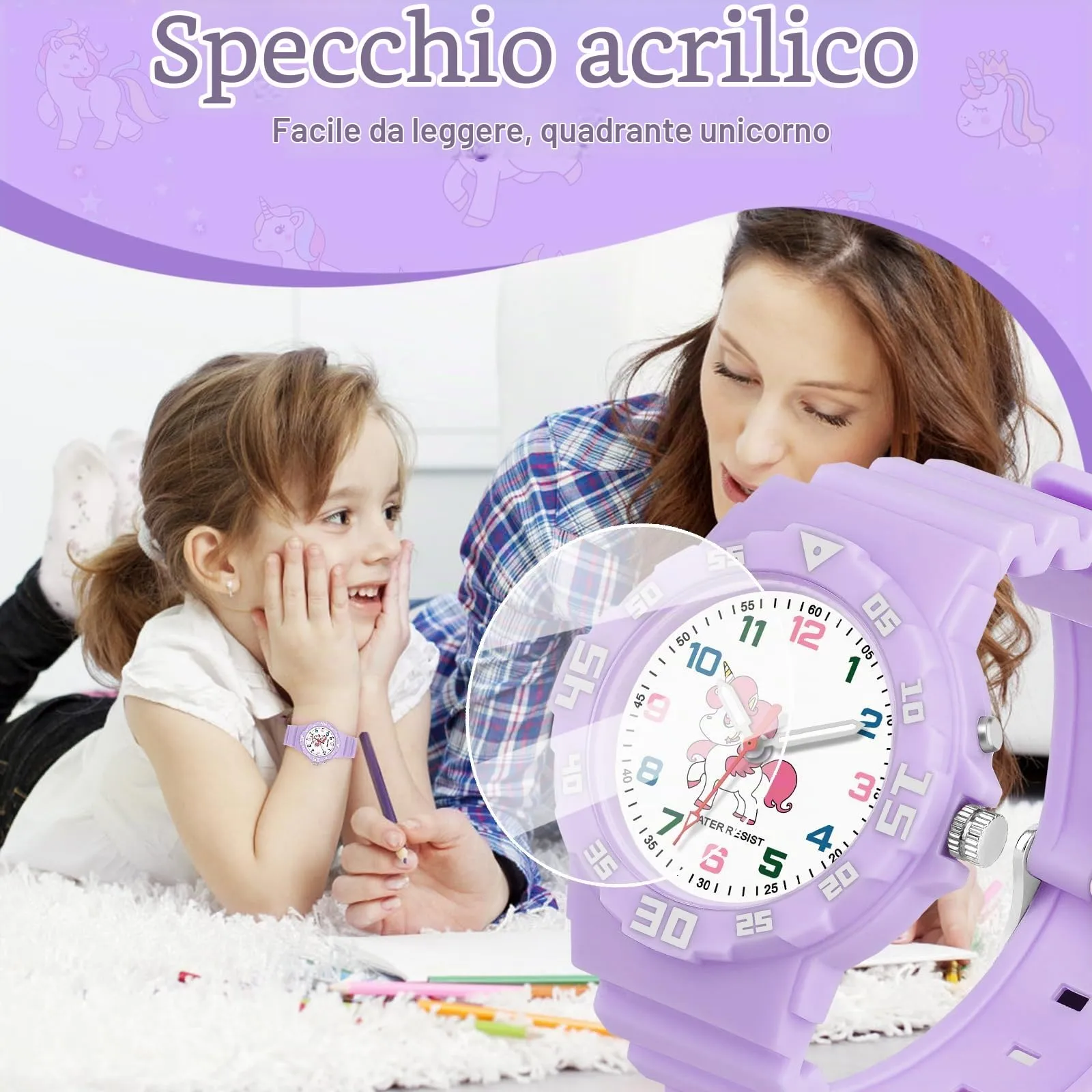 TENOCK Orologio Analogico per Bambini, Luce Notturna, Impermeabile 30M, per Ragazzi e Ragazze 4-12 Anni - immagine 5