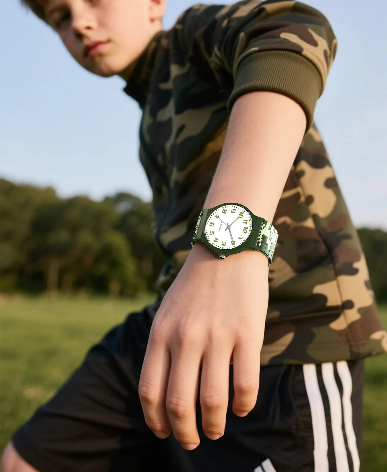 TENOCK Orologio analogico per bambini TEN-1010L, Impermeabile 3ATM, Cinturino in silicone, 5-15 anni - immagine 7