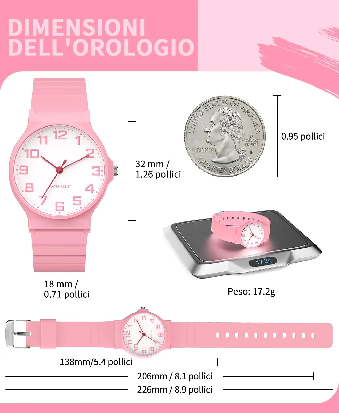 TENOCK Orologio Analogico per Bambini 30m TEN-1010L - immagine 4