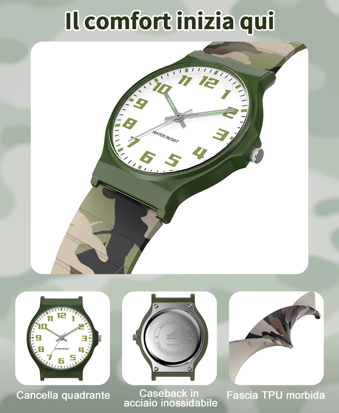 TENOCK Orologio Analogico per Bambini 30m TEN-1010L - immagine 2