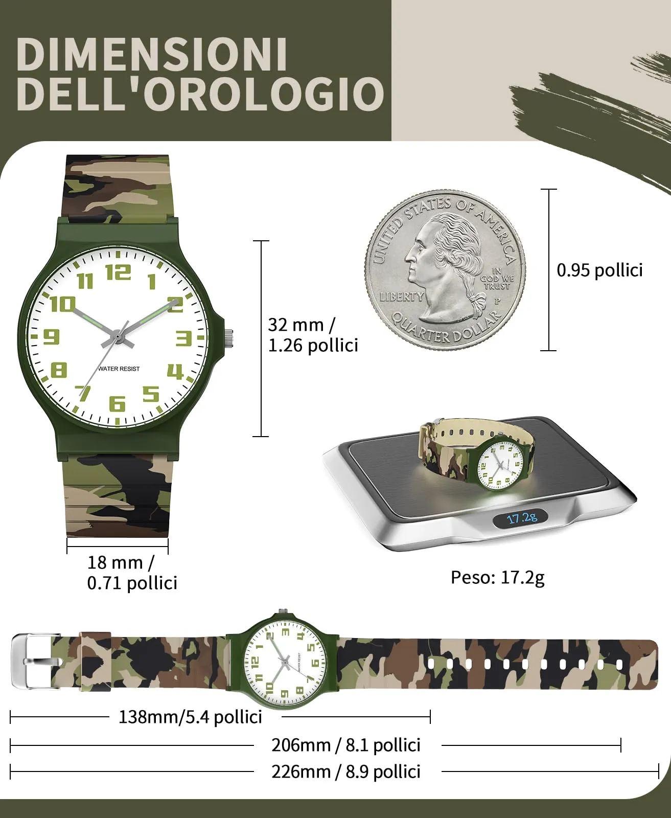 TENOCK Orologio Analogico per Bambini 30m TEN-1010L - immagine 4