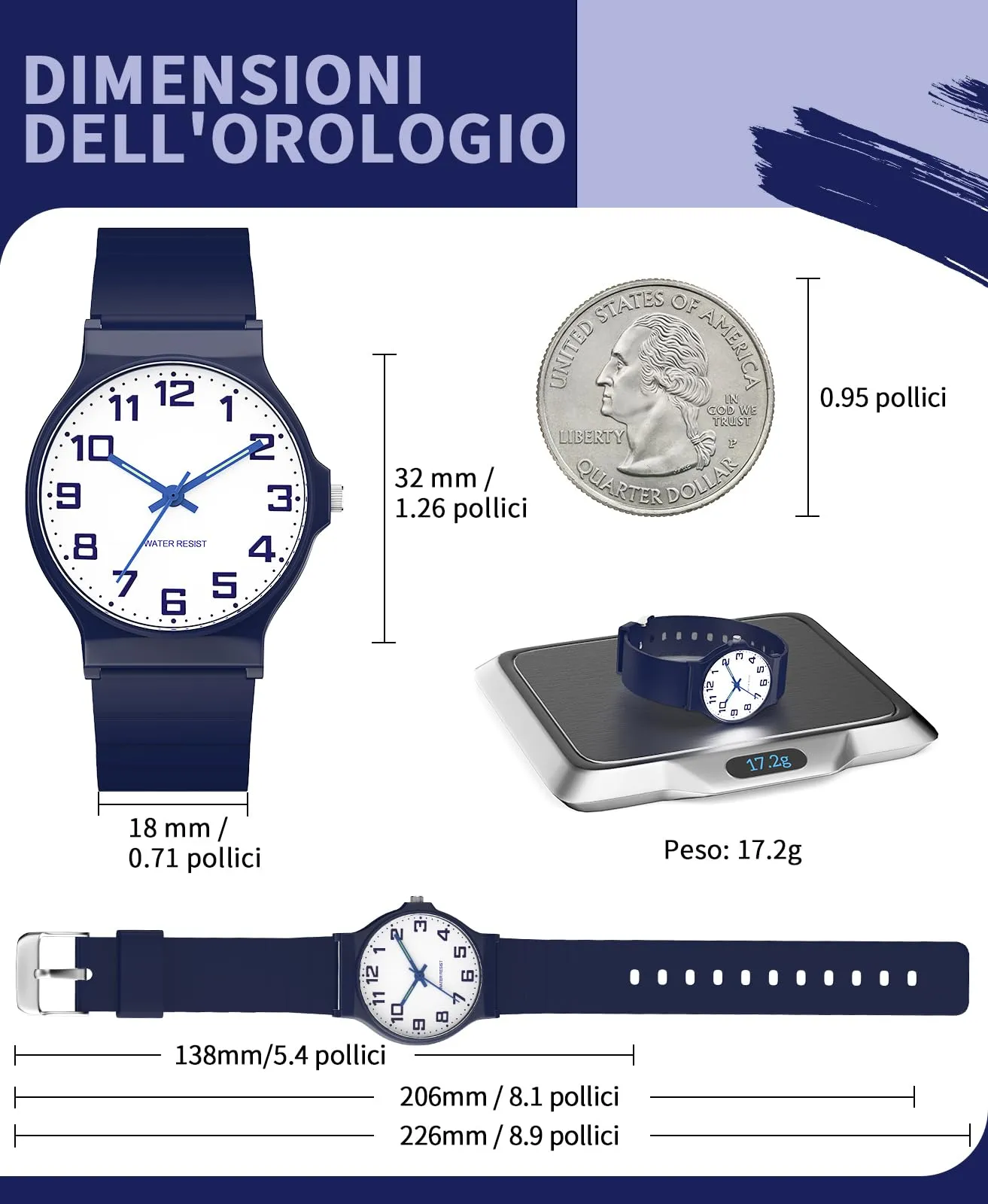 TENOCK Orologio Analogico per Bambini 3ATM TEN-1010L - immagine 4