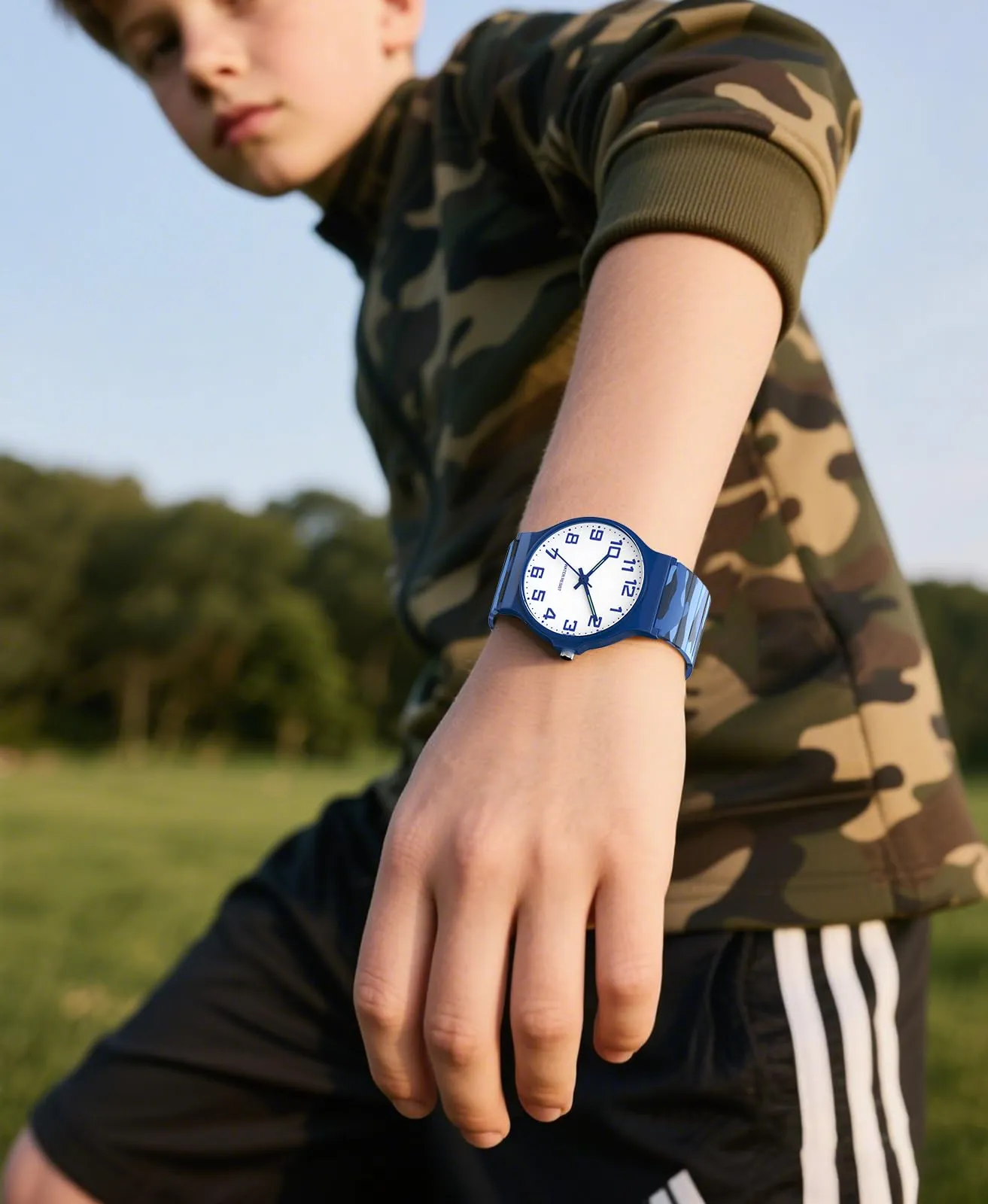 TENOCK Orologio Analogico per Bambini TEN-1010L, Impermeabile 3ATM, Cinturino in Silicone, 5-15 Anni - immagine 6