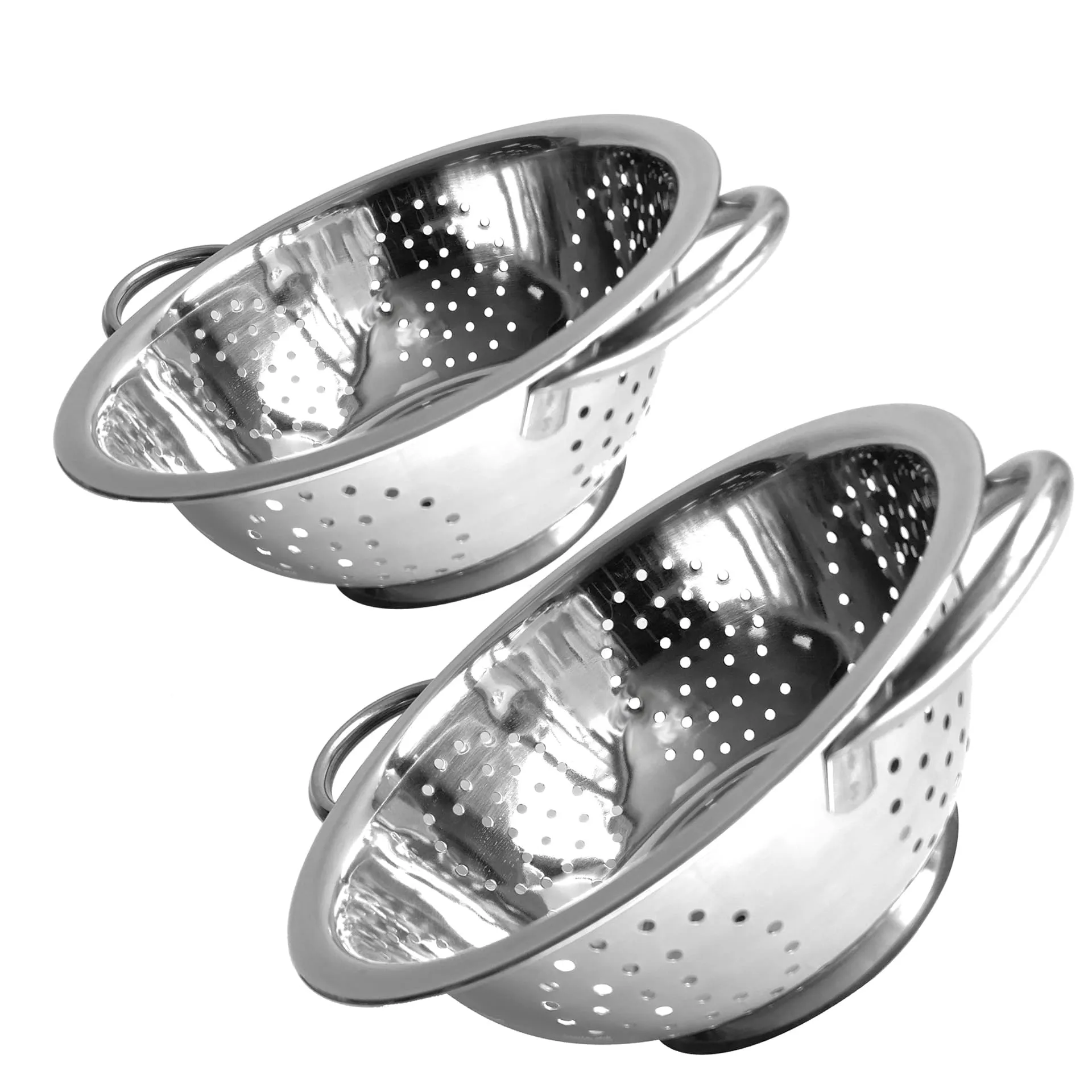 Fackelmann Set Scolapasta 20 e 24 cm in Acciaio Inossidabile - immagine 1