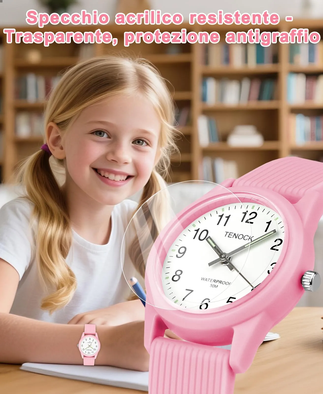 TENOCK Orologio Analogico per Bambini, Impermeabile 50M, Età 4-12 anni, SD6088 - immagine 3