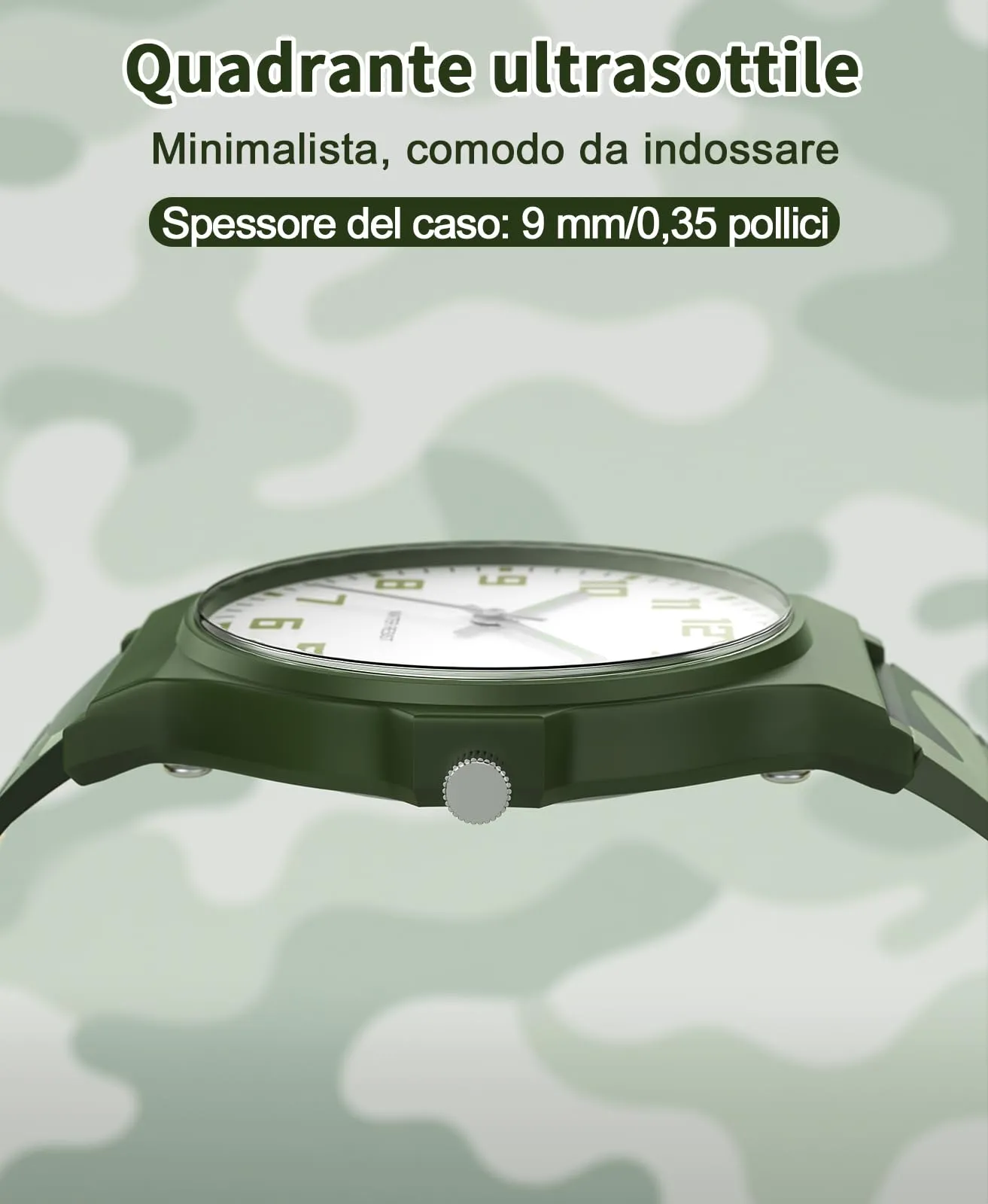 TENOCK Orologio Analogico per Bambini 5-15 Anni, Impermeabile 3ATM, Cinturino in Silicone, TEN-1010L - immagine 3
