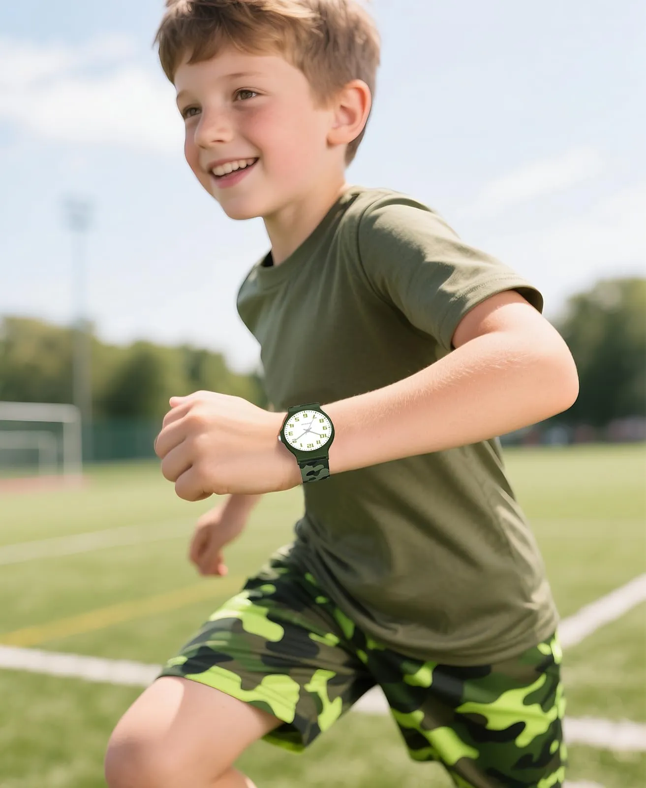 TENOCK Orologio Analogico per Bambini 5-15 Anni, Impermeabile 3ATM, Cinturino in Silicone, TEN-1010L - immagine 6