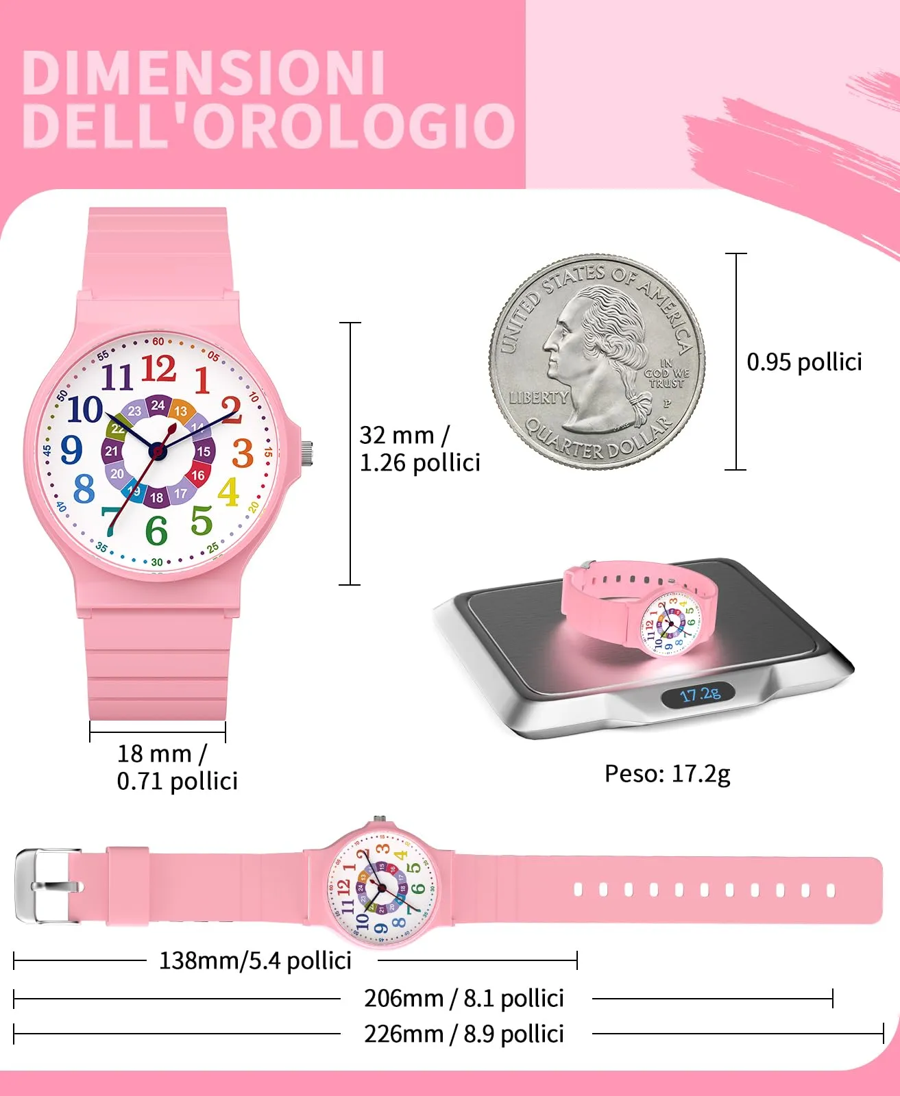 TENOCK Orologio Analogico per Bambini 3ATM TEN-1010L - immagine 4