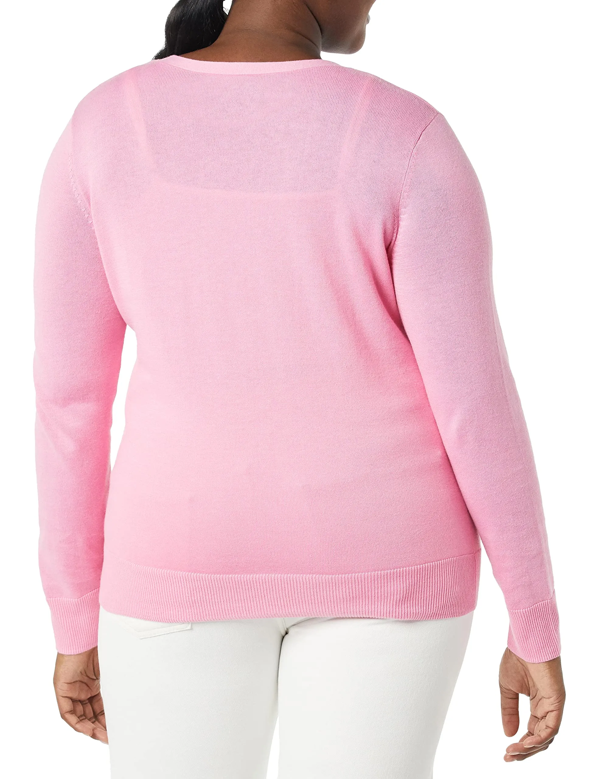 Amazon Essentials Felpa Cardigan Leggera Donna, Rosa, S - immagine 5