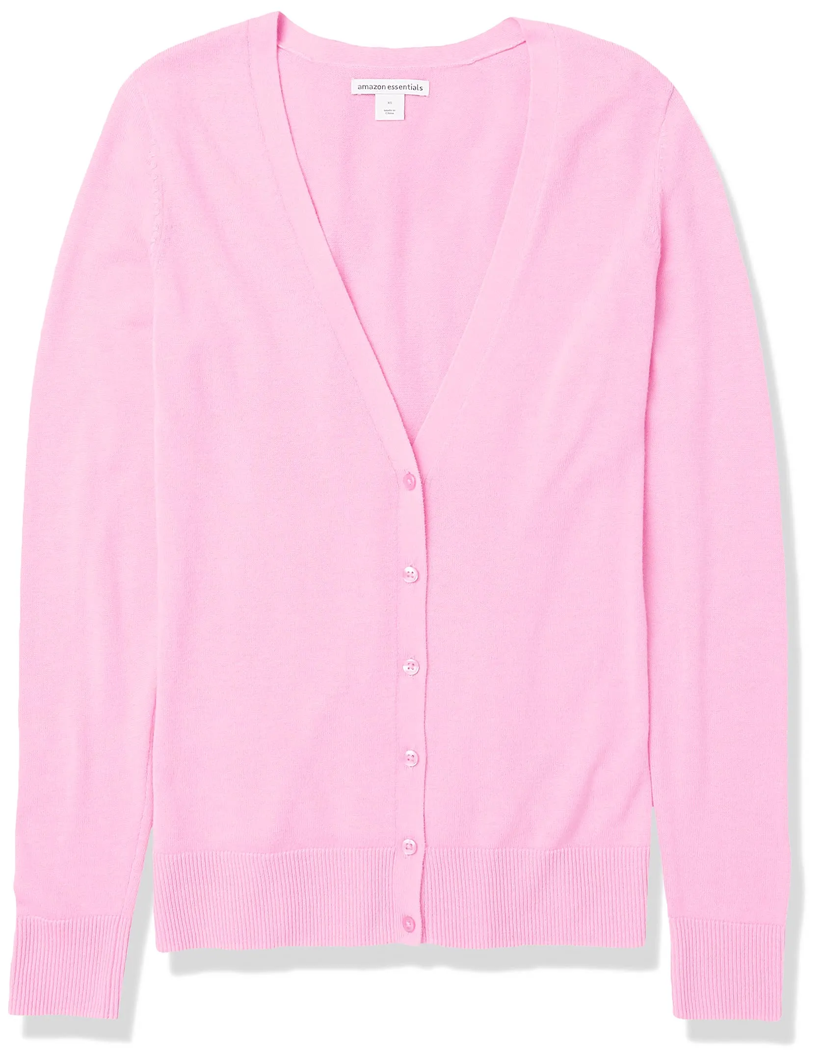 Amazon Essentials Felpa Cardigan Leggera Donna, Rosa, S - immagine 6