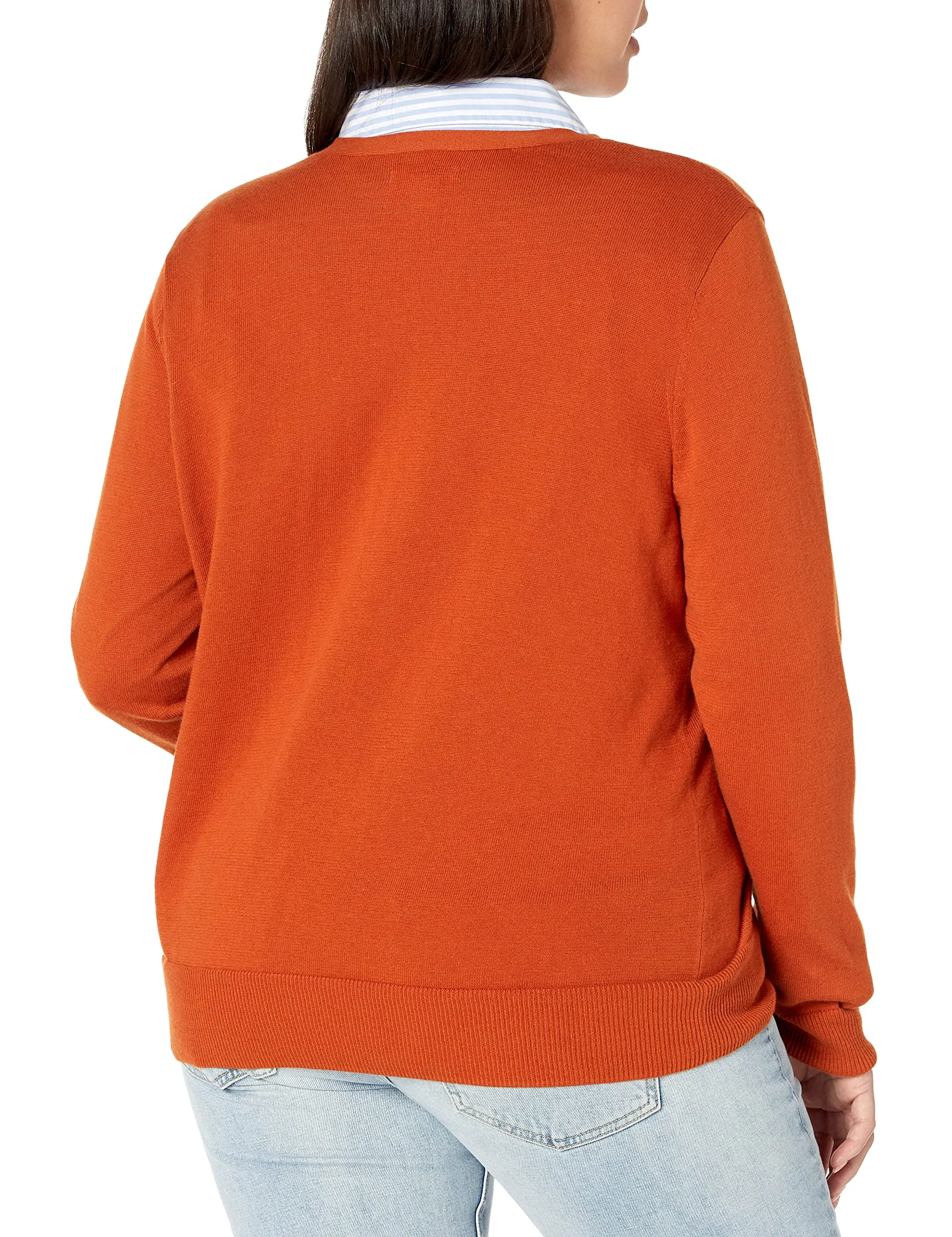 Amazon Essentials Felpa Cardigan Leggera Donna, Ruggine, L - immagine 3
