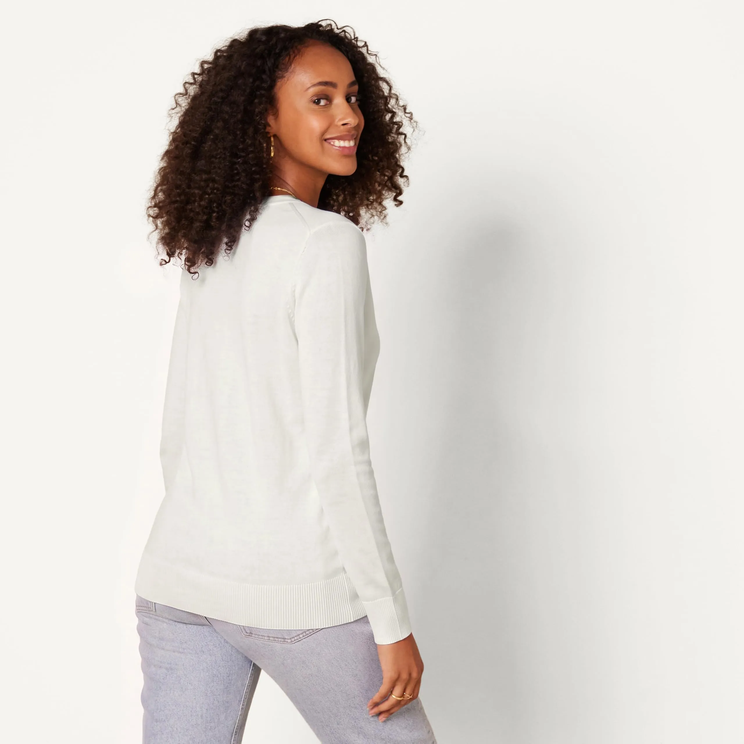Amazon Essentials Felpa Cardigan Leggera Donna, Avorio, XL - immagine 4