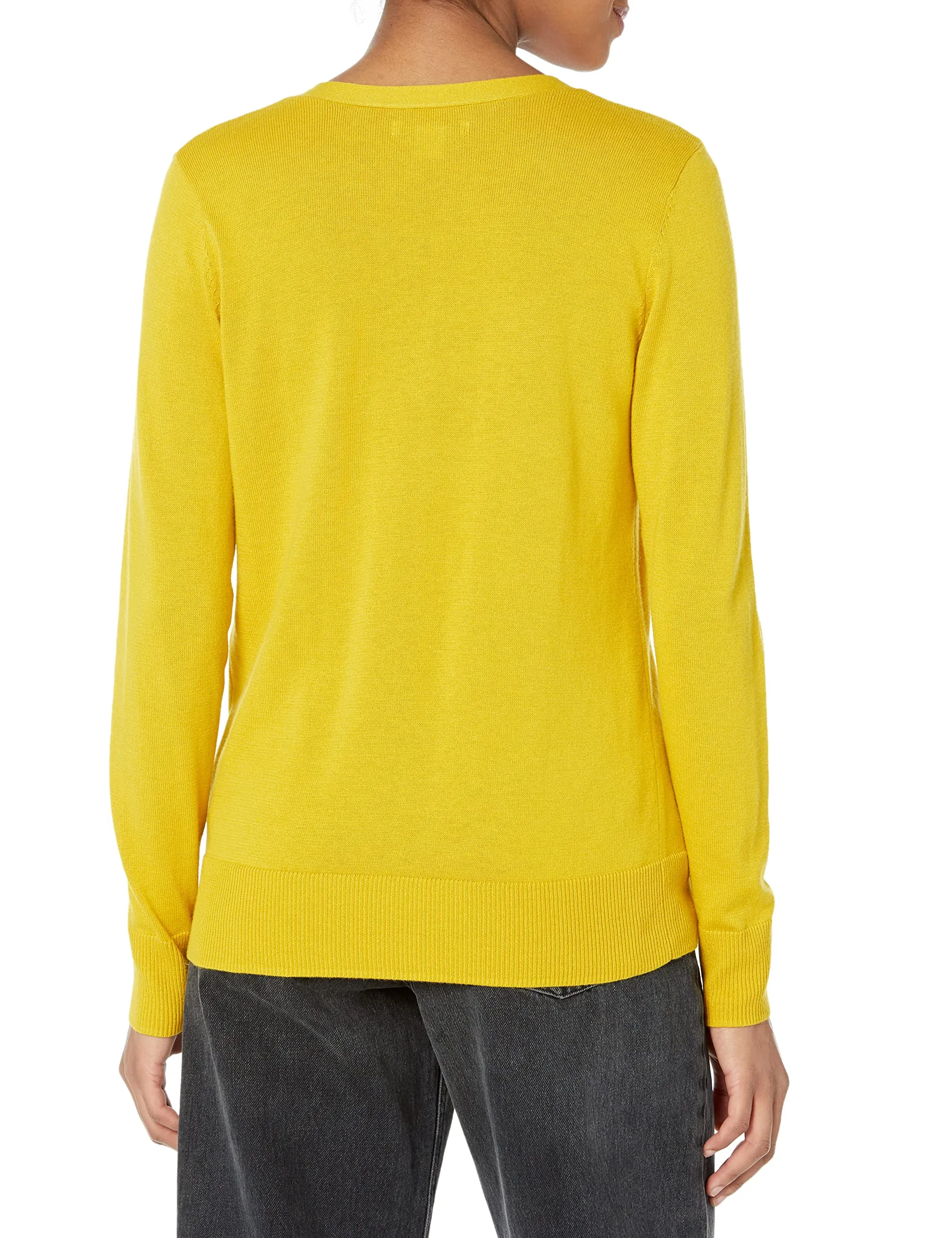 Amazon Essentials Felpa Cardigan Leggera Donna, Giallo Scuro, L - immagine 3
