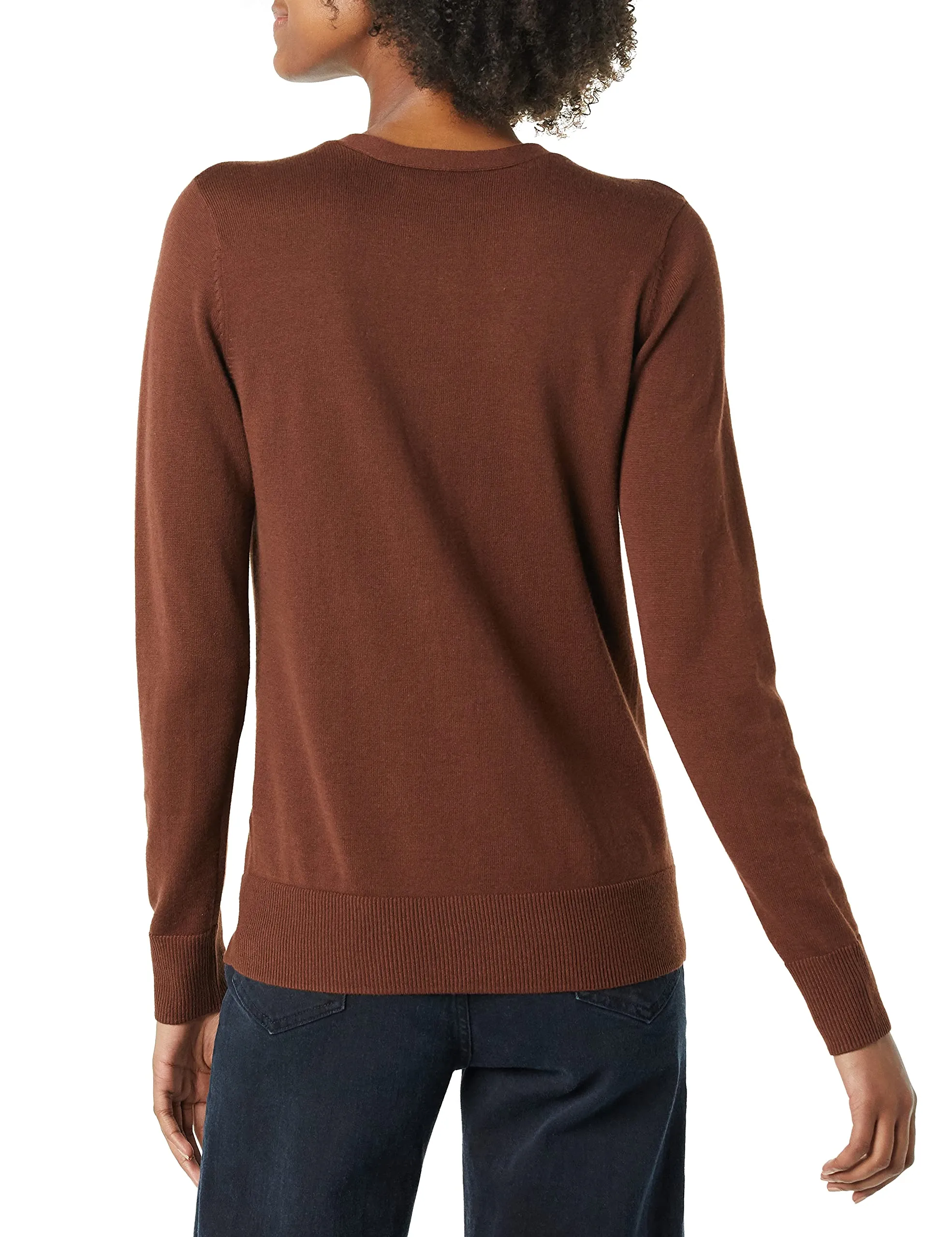 Amazon Essentials Felpa Cardigan Leggera Donna, Marrone, XS - immagine 3