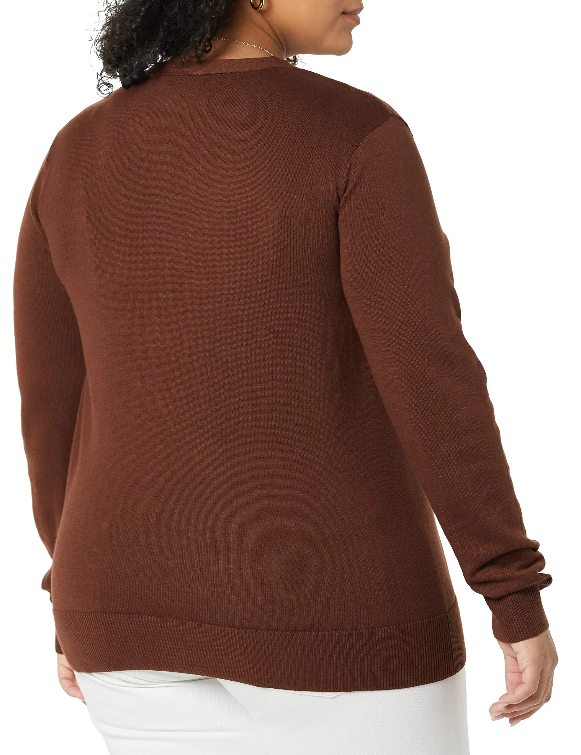 Amazon Essentials Felpa Cardigan Leggera Donna, Marrone, XXL - immagine 6