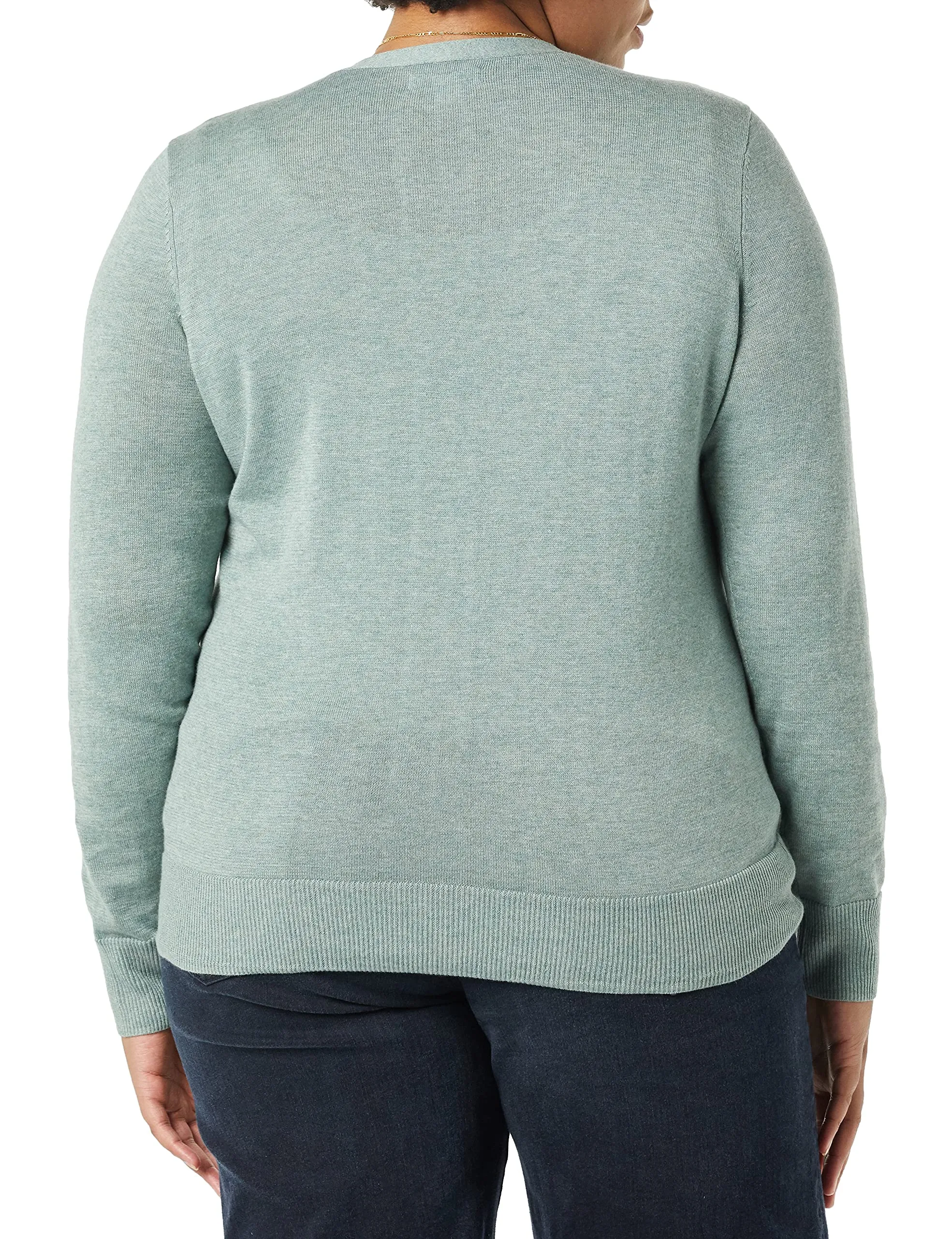 Amazon Essentials Felpa Cardigan Leggera Donna, Verde Salvia Puntinato, XS - immagine 6