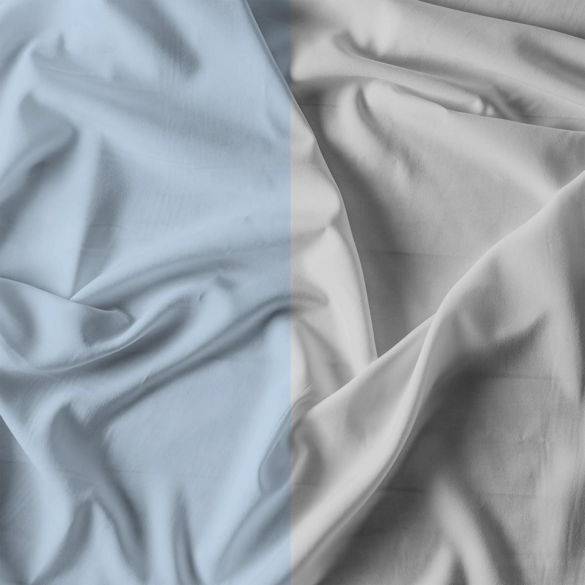 Italian Bed Linen Set Copripiumino 100% Cotone, Matrimoniale, 250x200 cm, Azzurro/Grigio Chiaro - immagine 12