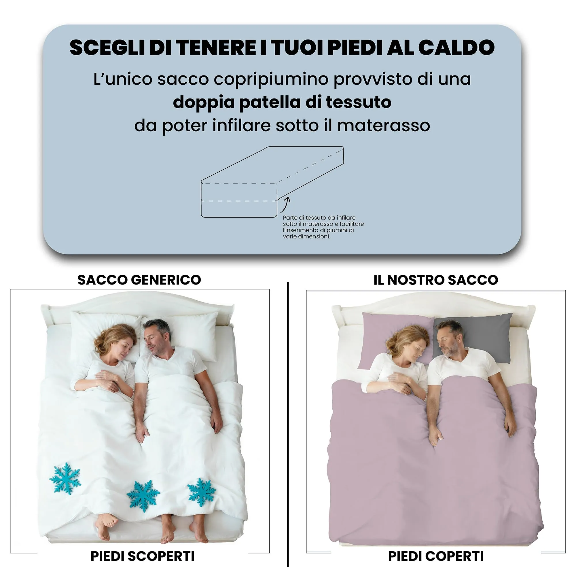 Italian Bed Linen Set Copripiumino 100% Cotone, 200x200 cm, Piazza e Mezza, Rosa Antico/Grigio Scuro - immagine 6