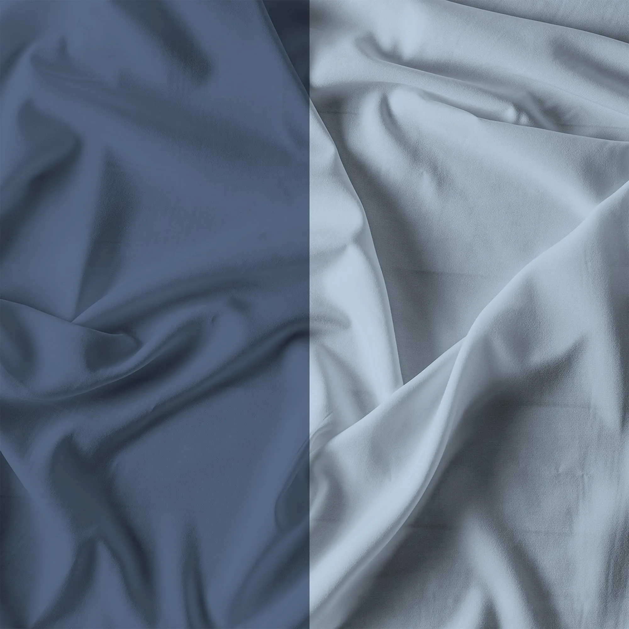 Italian Bed Linen Set Copripiumino 100% Cotone Natural Color, Singolo, 150x200 cm, Avio/Azzurro - immagine 12