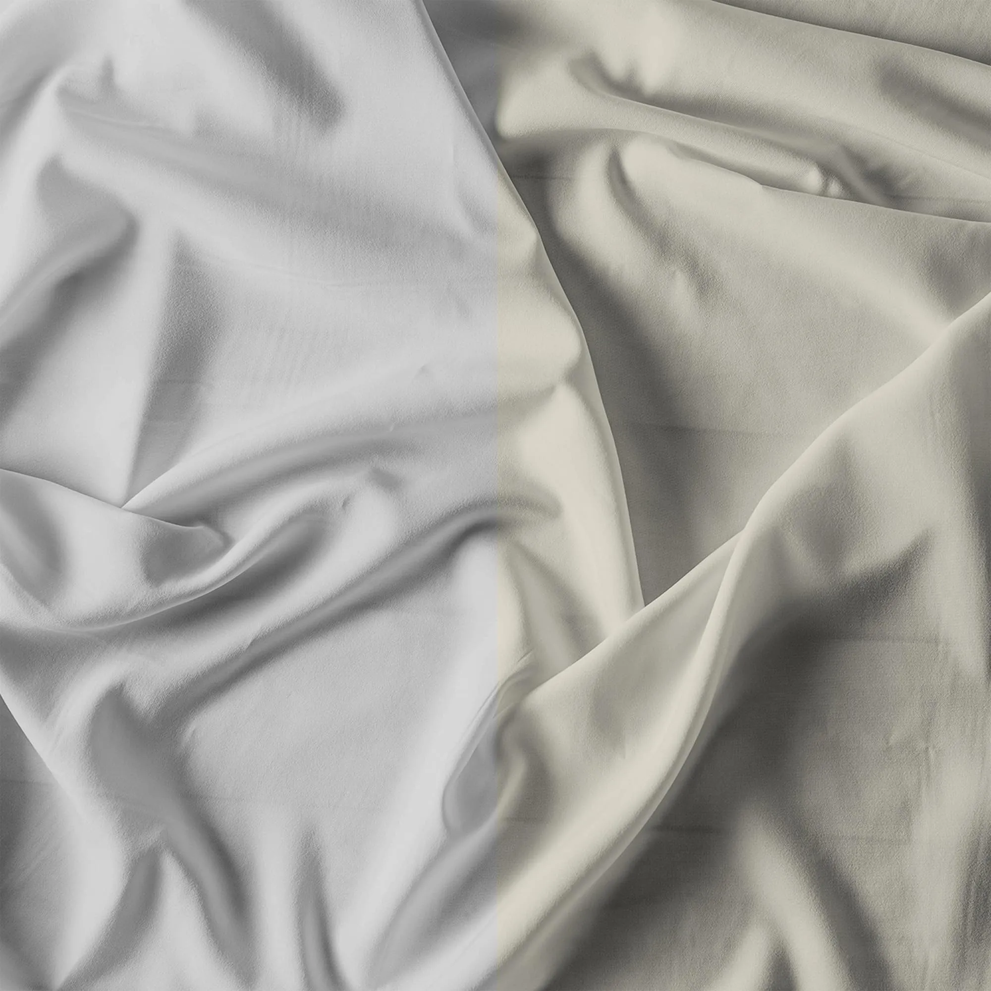 Italian Bed Linen Set Copripiumino 100% Cotone, 200x200 cm, Piazza e Mezza, Grigio Chiaro/Panna - immagine 12